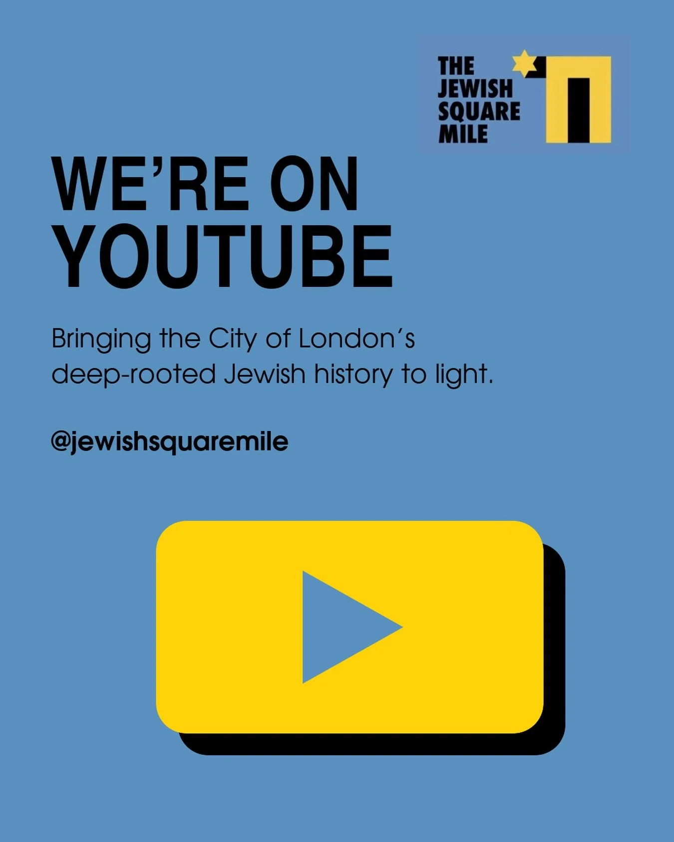 Our channel brings together expert talks uncovering, preserving and sharing the deep-rooted Jewish history of the City of London.

Search &lsquo;jewishsquaremile&rsquo; on YouTube and subscribe to follow our work.