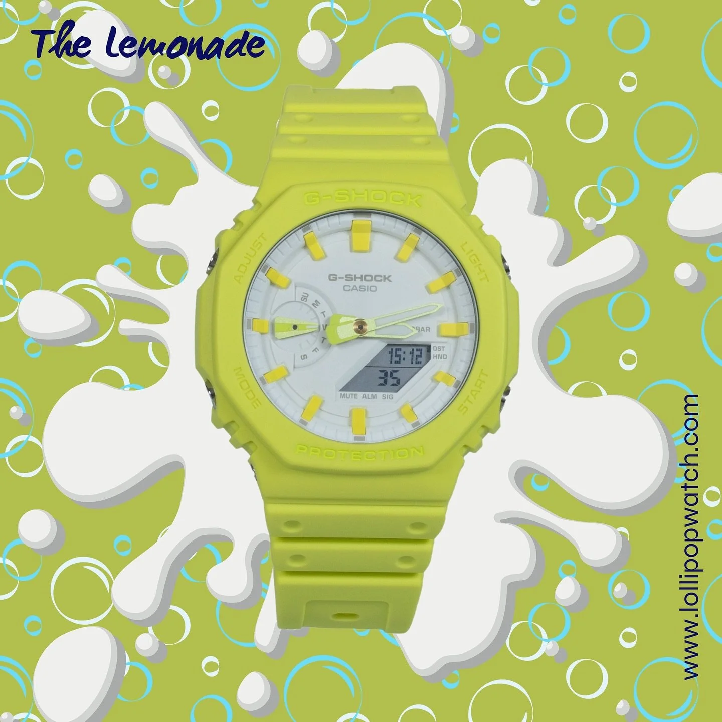 Introducing &lsquo;The Lemonade&rsquo; 🍋 customised G-Shock by LOLLIPOP WATCH 

Making Time POP! With Every Tick Tock 🕘

#makingtimepop #lollipopwatch #watchesofinstagram #gshock #godtier #casiogshock #gshocklove #gshockwatch #casiowatch #gshockcus