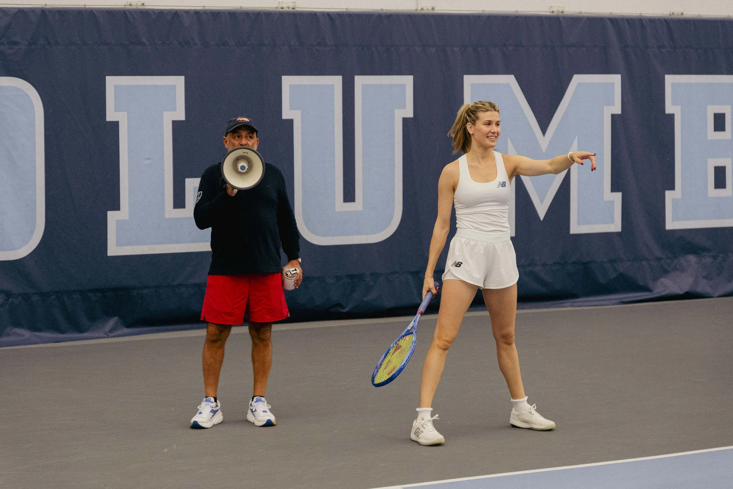 On-court conversation during Academy Day NYC at Columbia University.