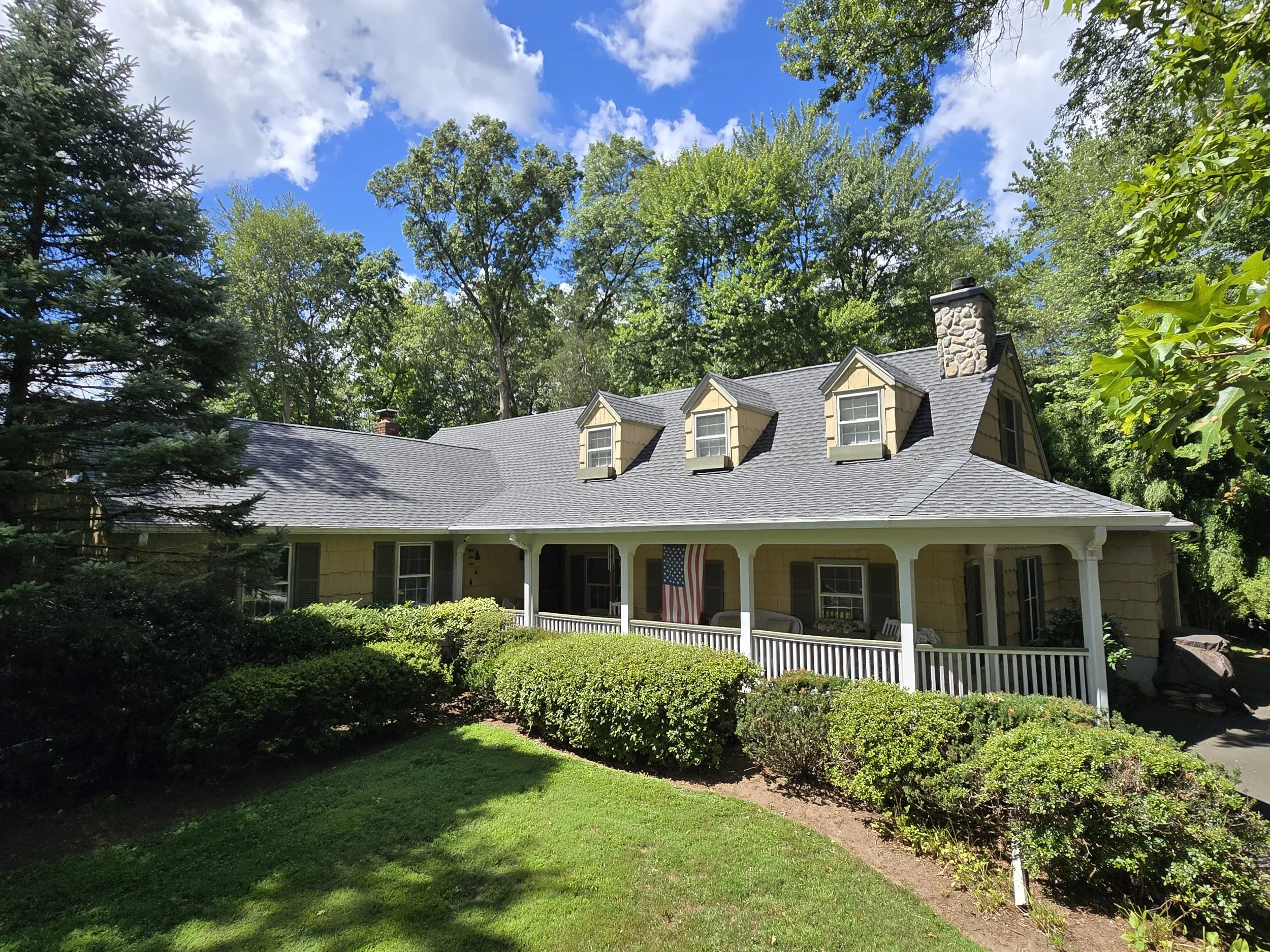 Completed roof replacement—Timberline UHDZ shingles installed in Roseland, NJ.