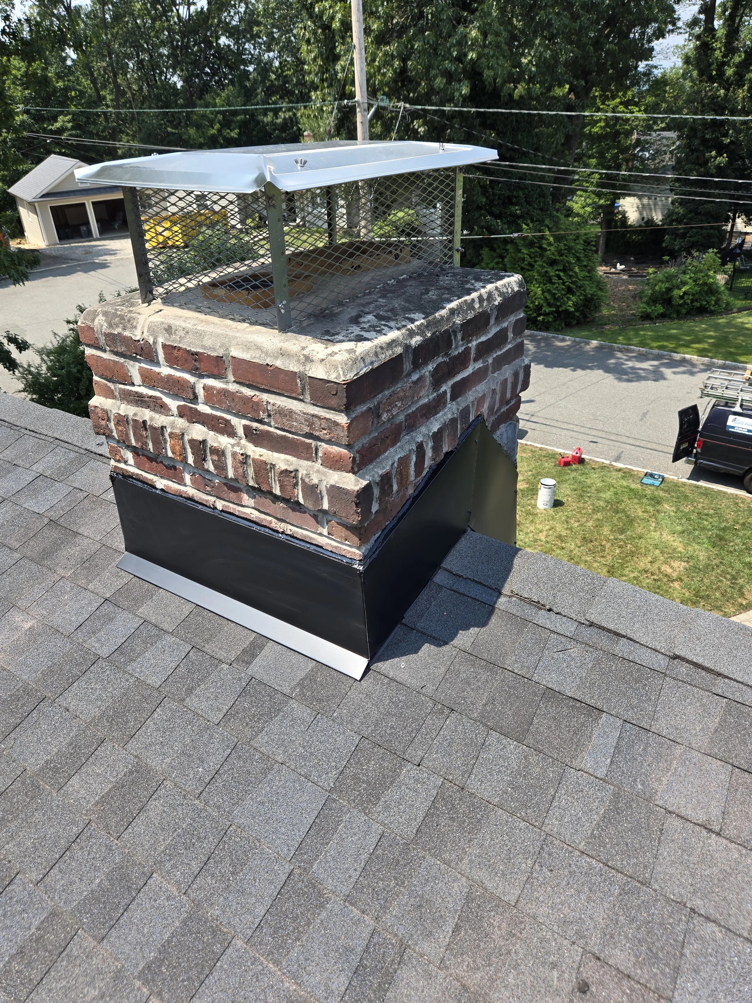 After, Solution: Removed &amp; Replaced Chimney Flashing