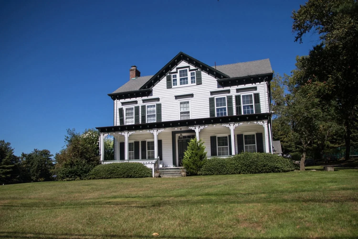 West Caldwell, NJ Historic Society building—roof replaced and copper box gutters replaced along the eaves.