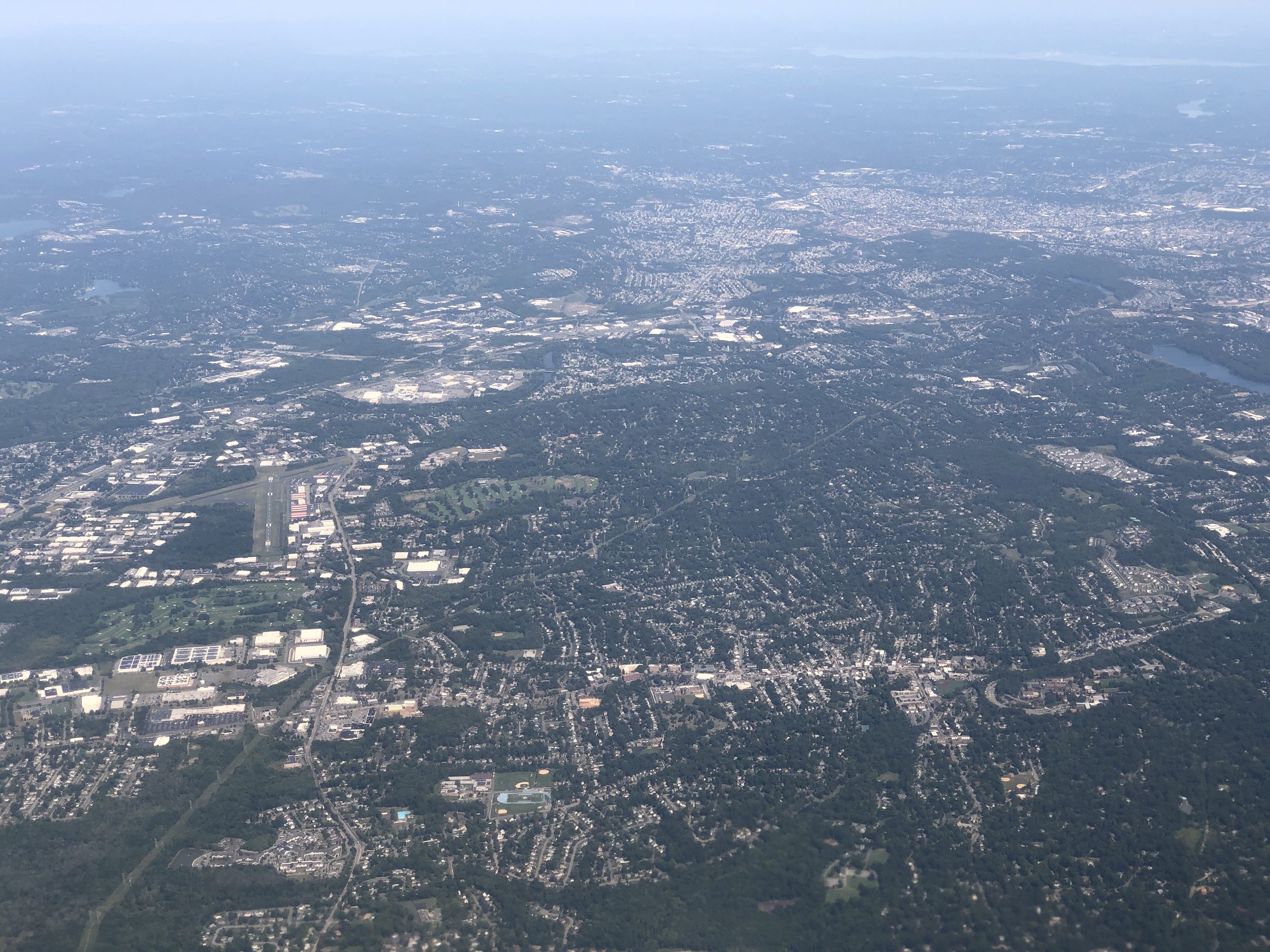 Aerial photo of the towns of North Caldwell, West Caldwell & Caldwell.