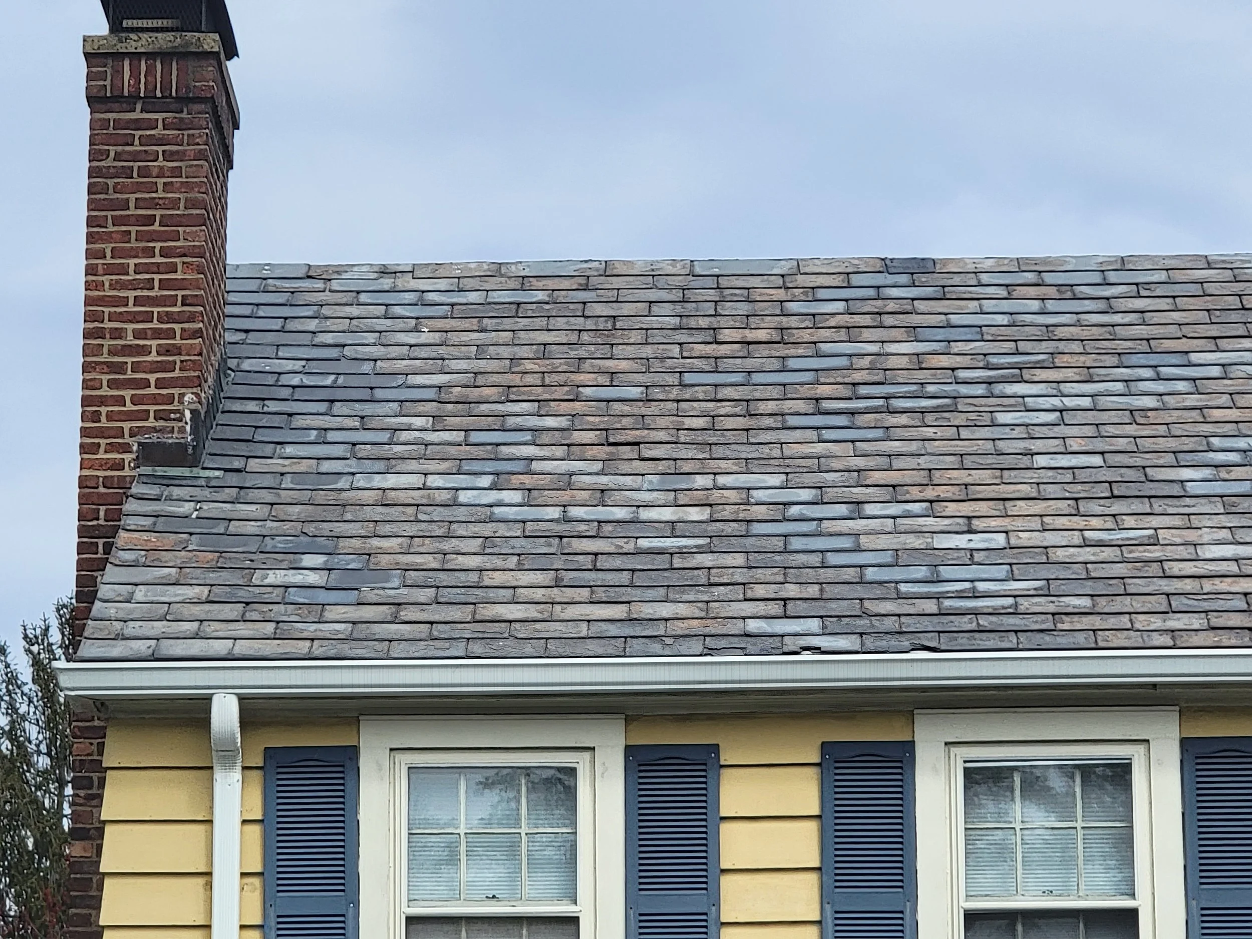 Slate roof in Caldwell, NJ during a slate roof inspection by David Ryan Roofing & Exteriors in Caldwell, NJ