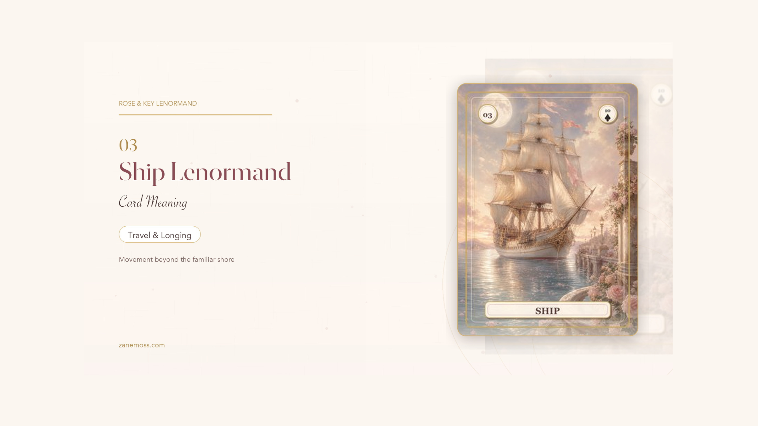 Ship Lenormand Card Meaning: Travel