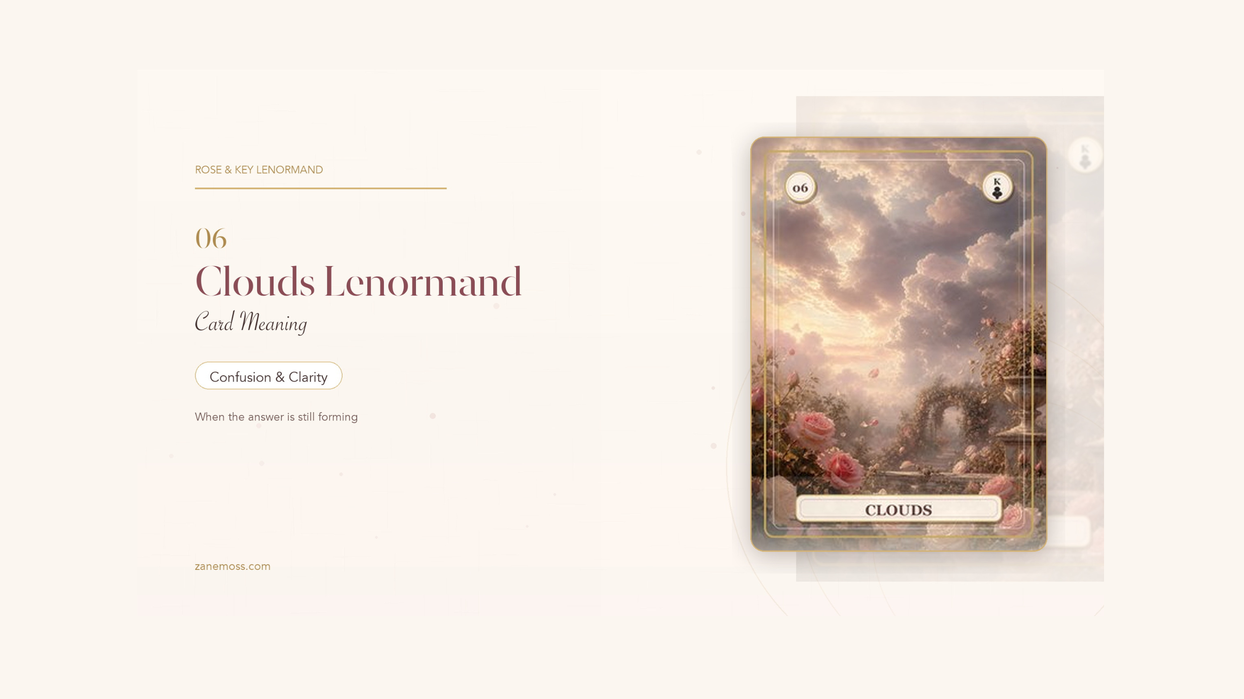 Clouds Lenormand Card Meaning: Confusion
