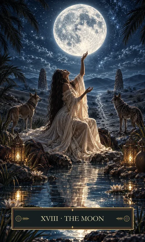The Moon from Mystic Nomad Tarot — Vol. 1