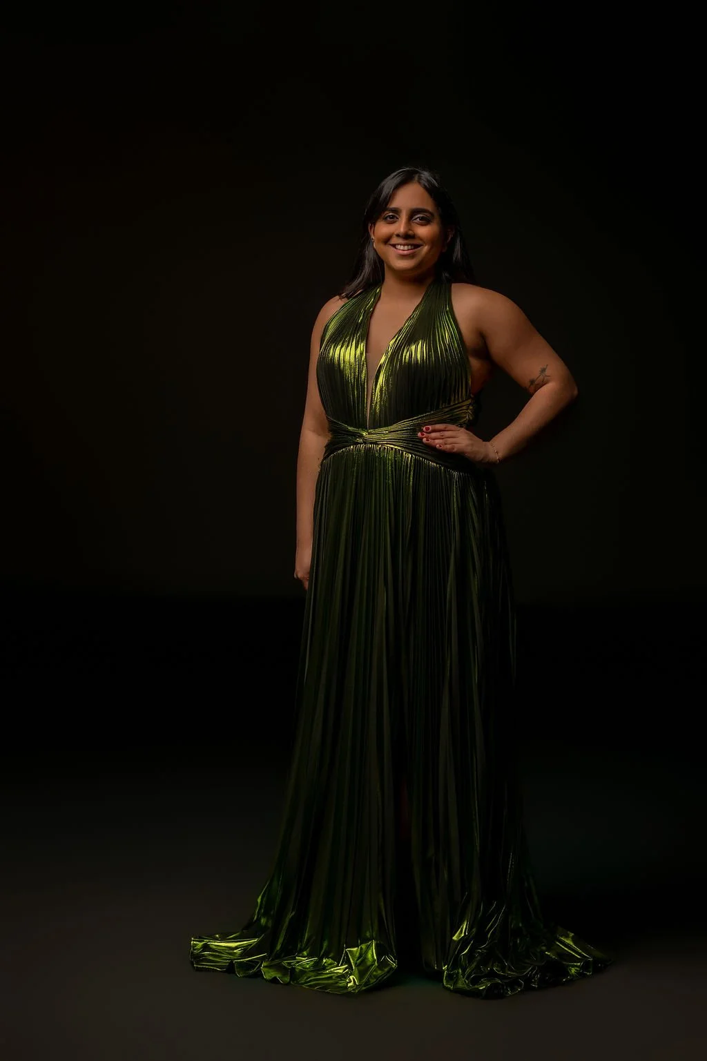 Jovani Size 12 42337 green metallic