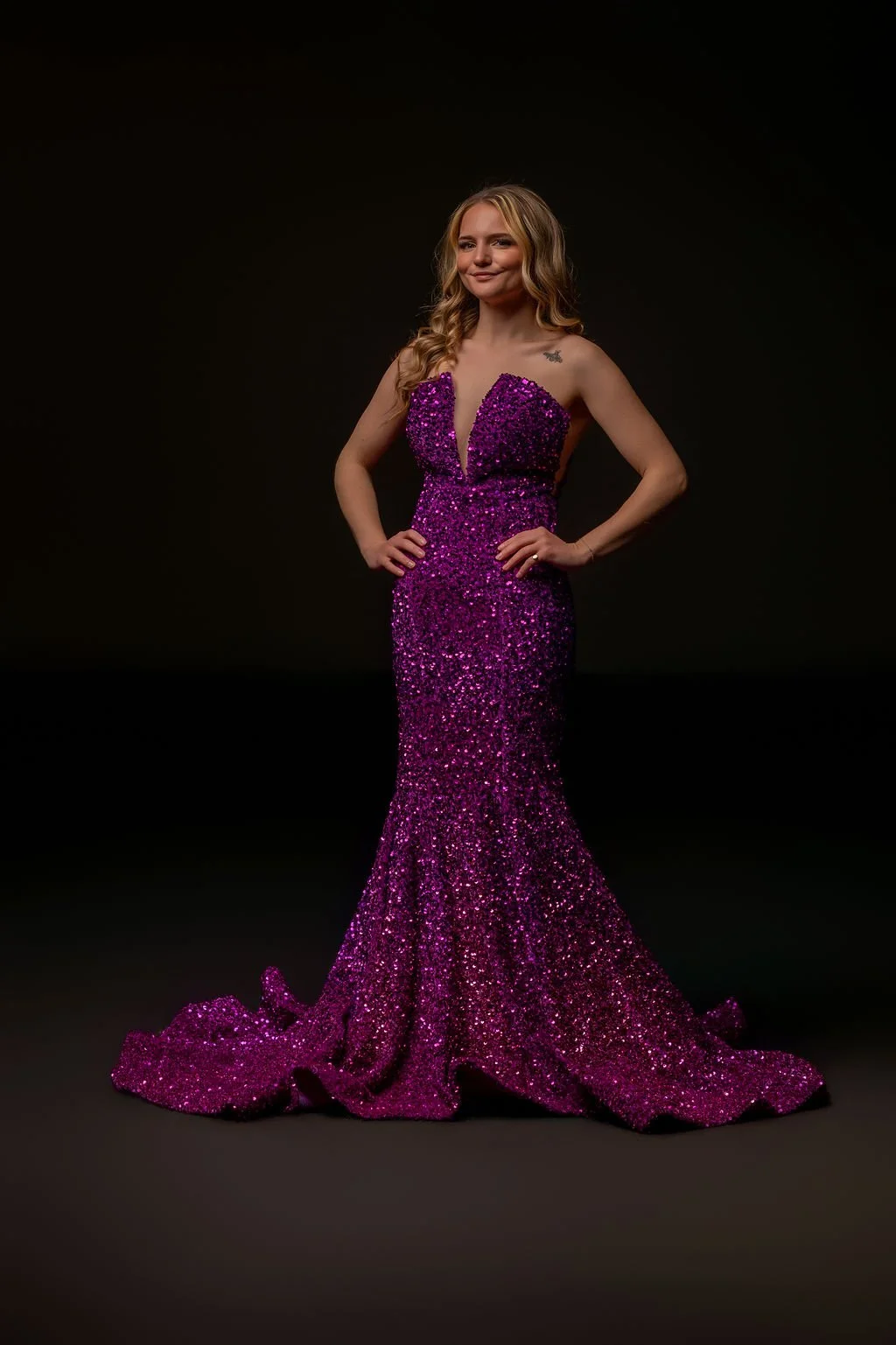 Rachel Allan Size 2 70293 Purple Ombre