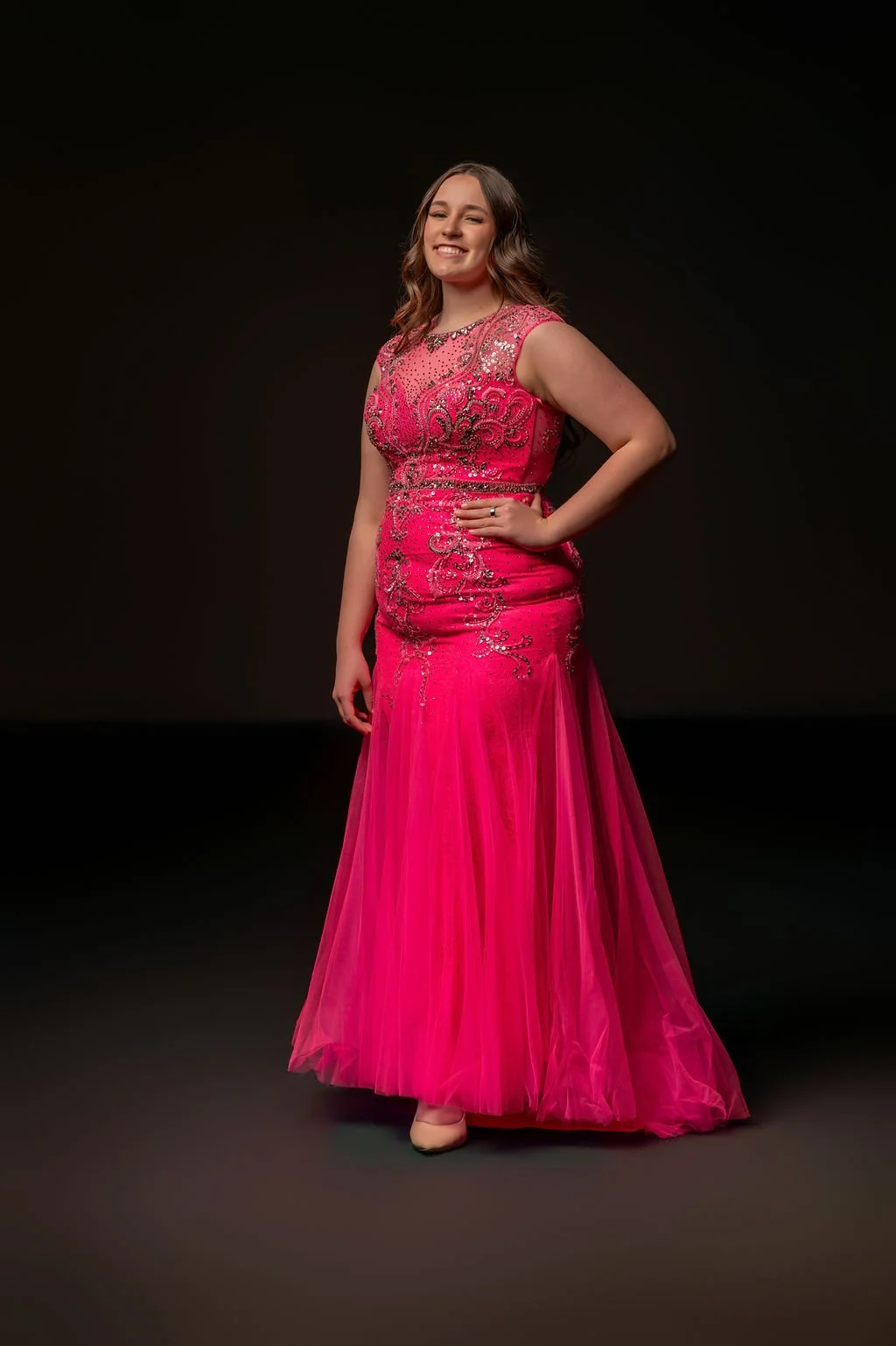 Johnathon Kayne size 14 9039 neon pink