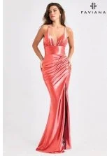 Faviana E11423 peach rose 6