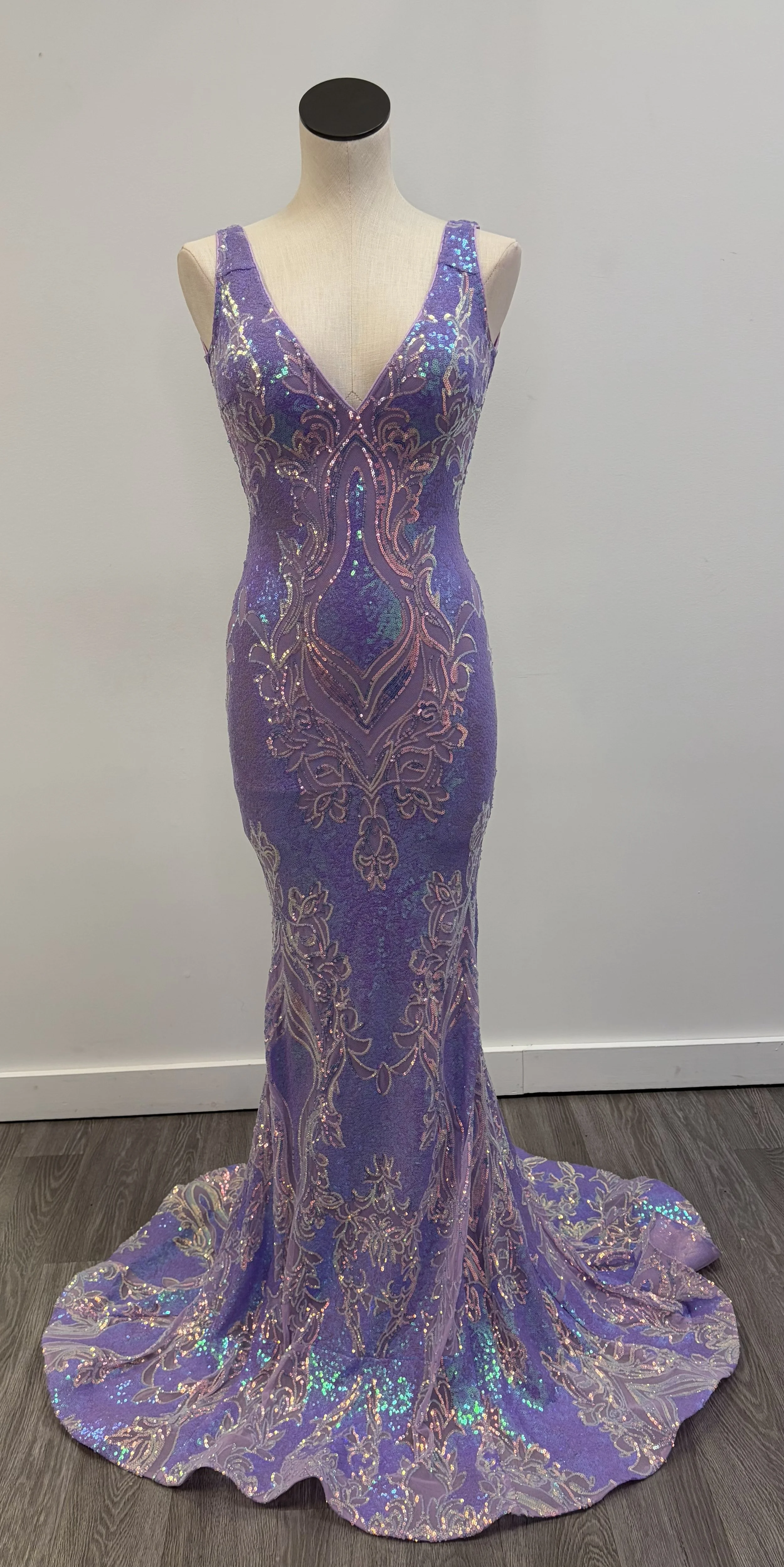 Jovani Size 2 38148A Lilac
