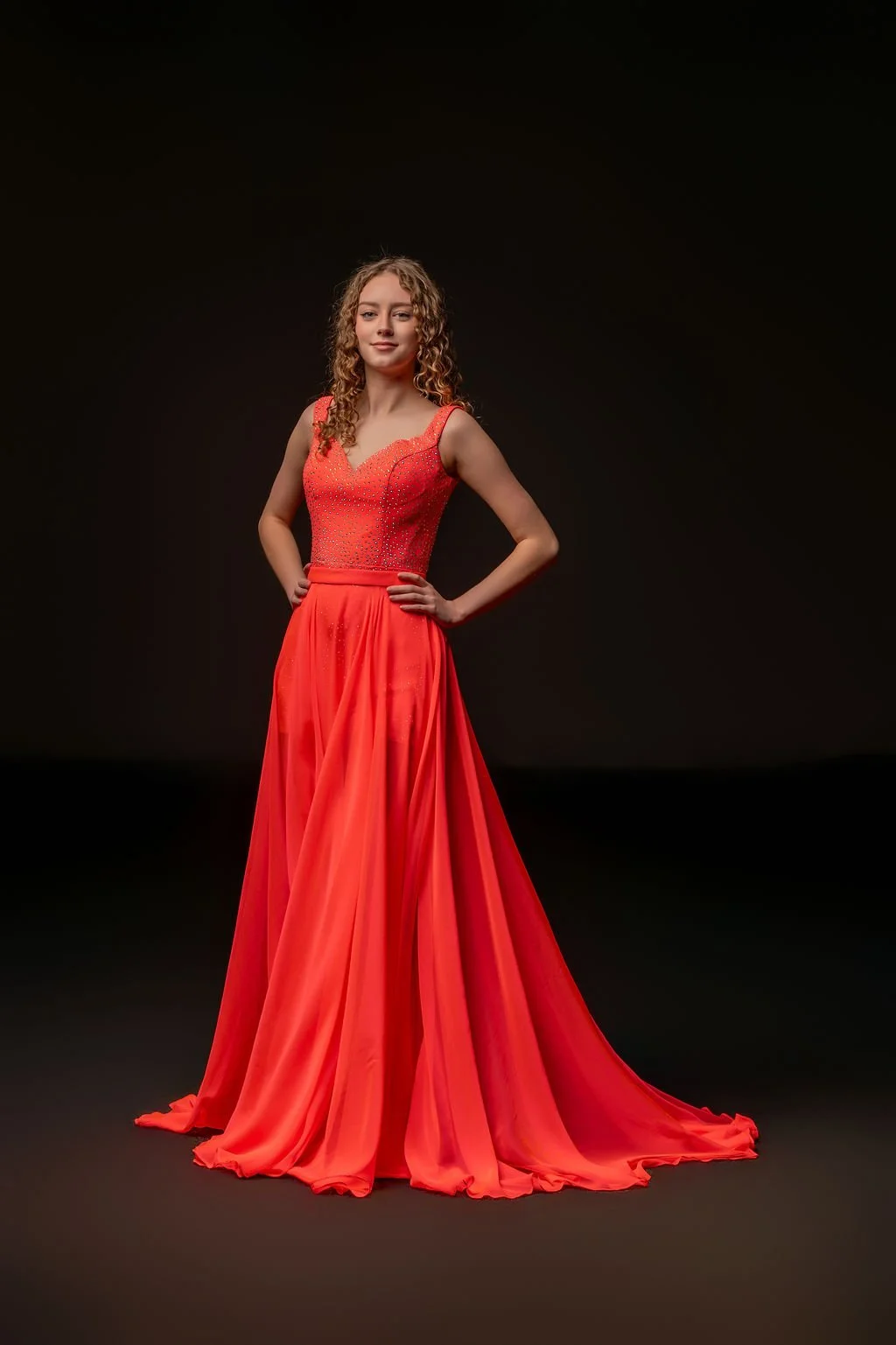 Johnathon Kayne Size 2 2319 hot coral