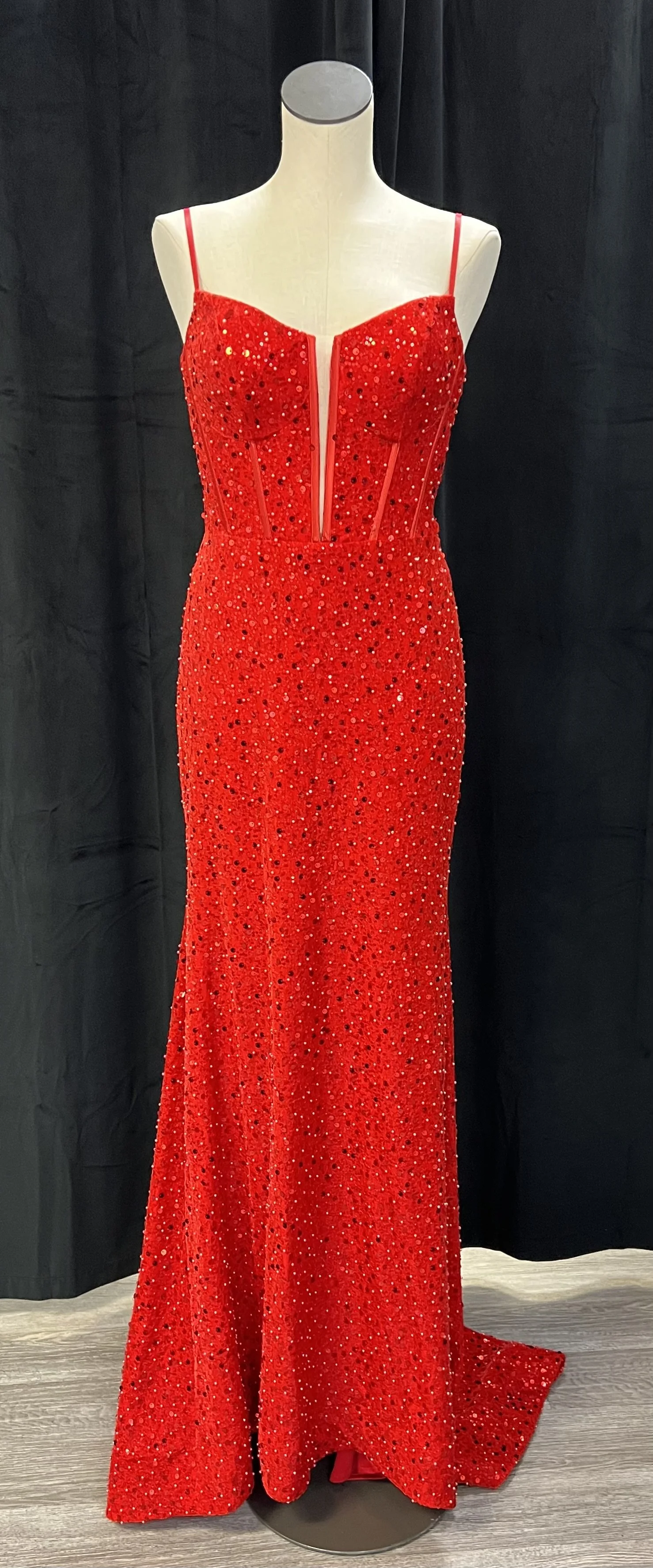 Sherri Hill Size 8 55344 Red