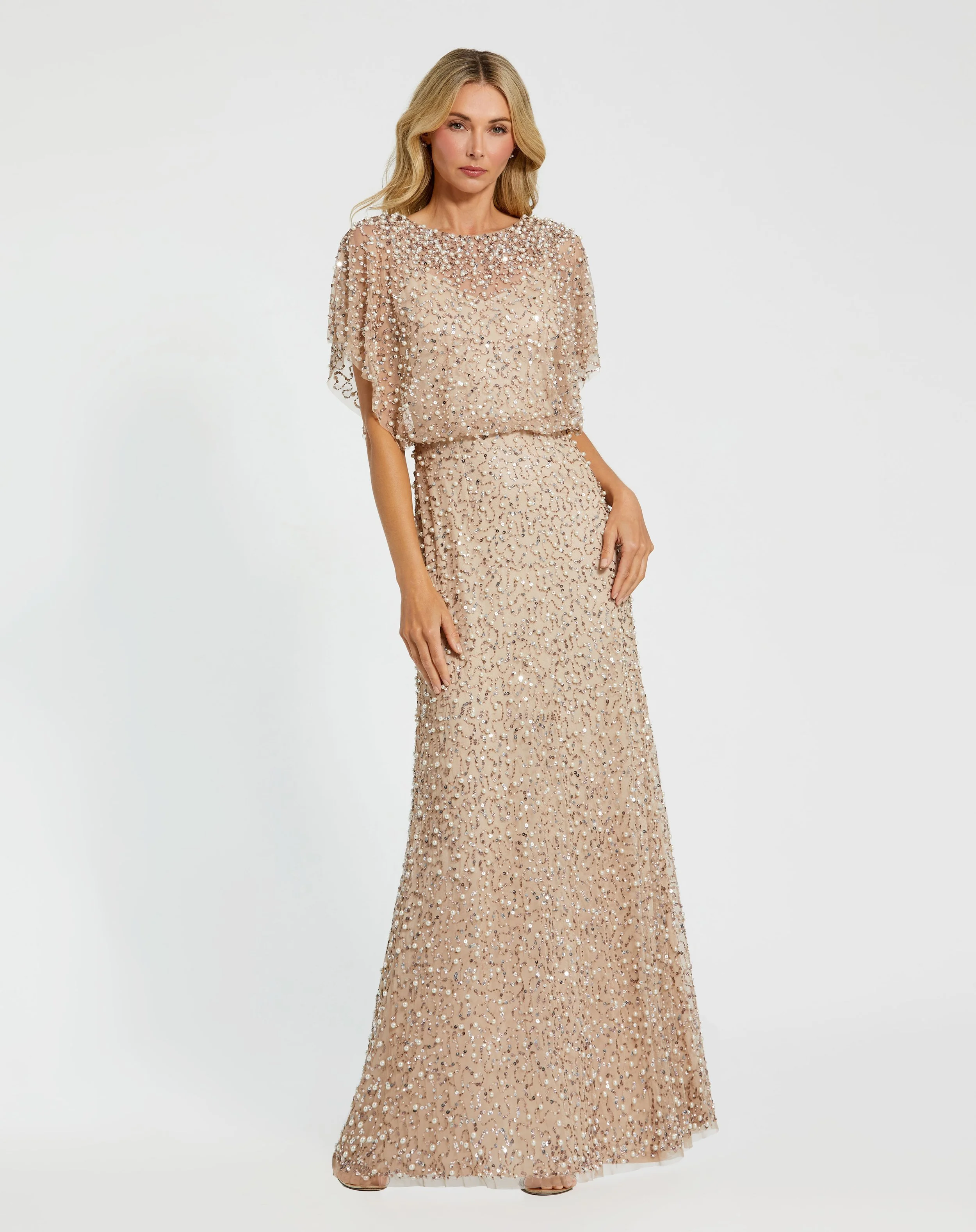 Mac Duggal 14523 nude gold 16