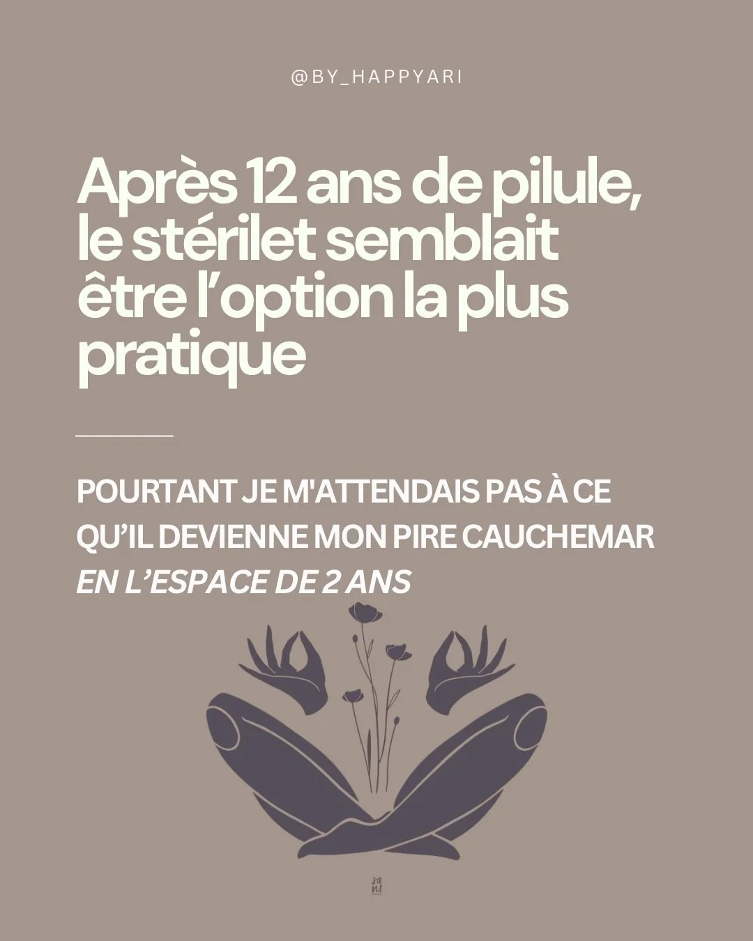 Apr&egrave;s 12 ans sous pilule, j&rsquo;ai choisi le st&eacute;rilet parce que c&rsquo;&eacute;tait &ldquo;mieux&rdquo;.
Personne m&rsquo;a dit ce qui allait suivre.

La fatigue, la tristesse sans raison, m&ecirc;me la libido qui dispara&icirc;t. Et