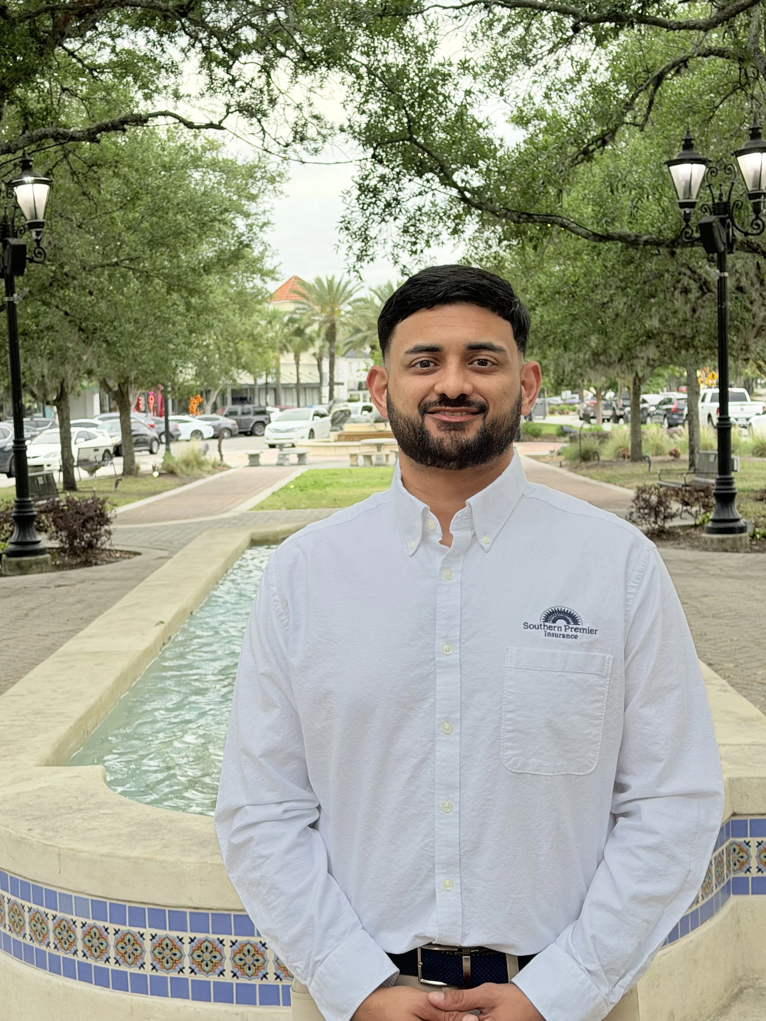Erik Sifuentes standing outside Jacksonville, FL. San Marco area. Downtown Jacksonville