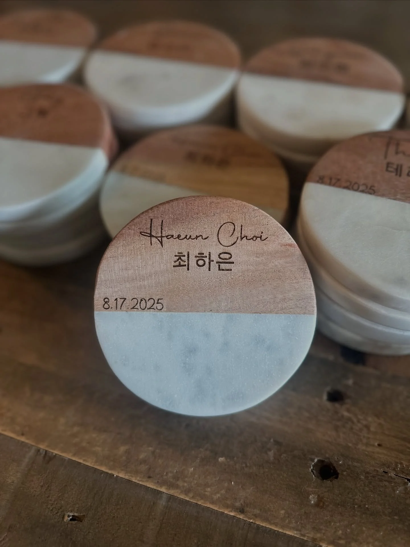To some, these might just be coasters. But for this family, they&rsquo;re a bridge, connecting two families, two countries, two cultures, and two languages meeting for the first time.

A small gift, carrying a big meaning: unity and love. ❤️