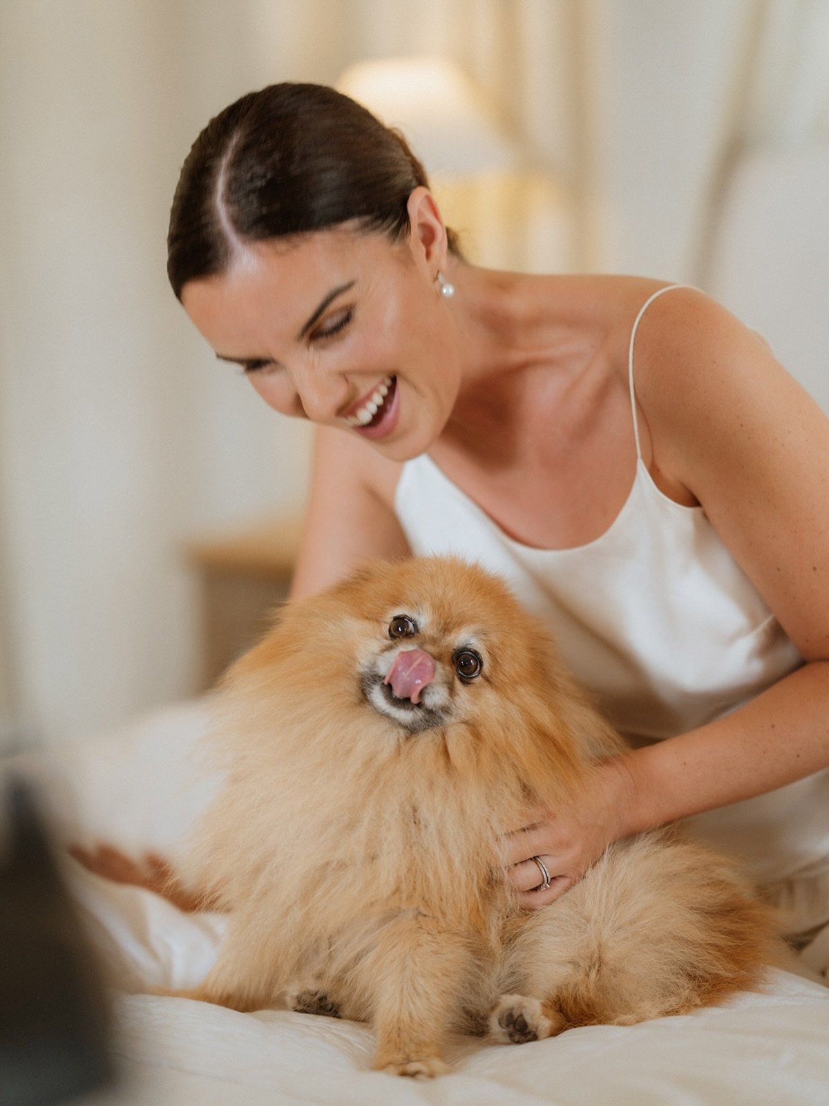 POV: It&rsquo;s your wedding morning&hellip; and your favourite guest is already ready 🐶🤍

There&rsquo;s something so special about slowing down before the chaos begins. No timelines. No nerves. Just you, your best friend, and the softest morning l