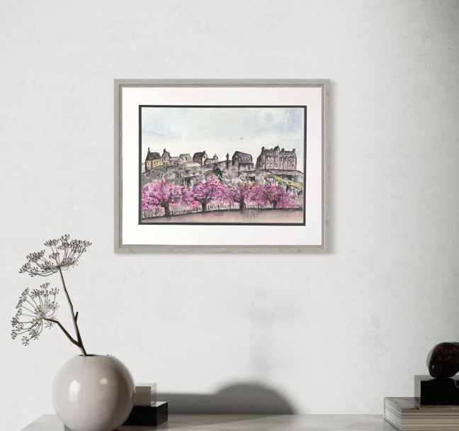 Edinburgh Castle Watercolour & Ink