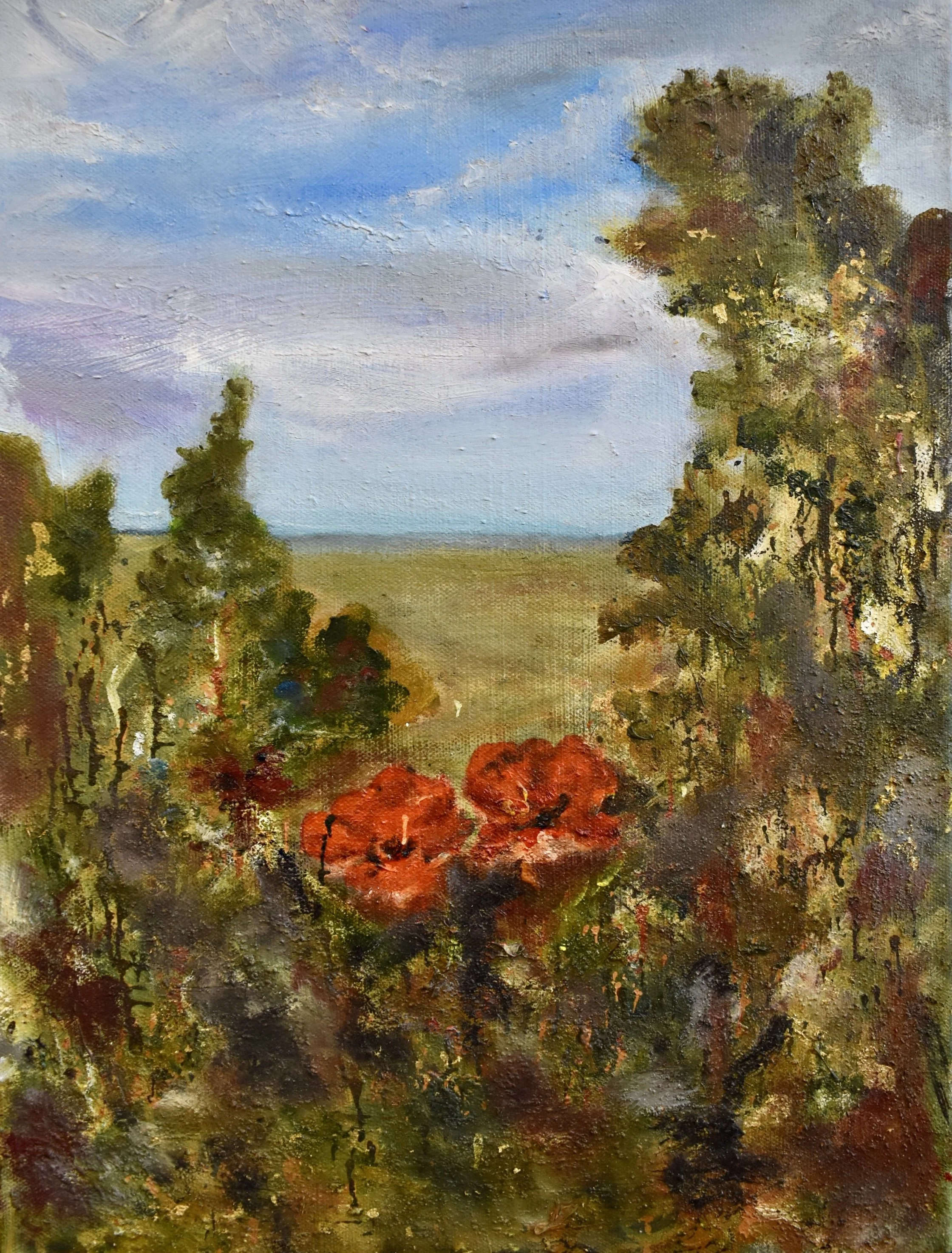 Poppies by the Roadside