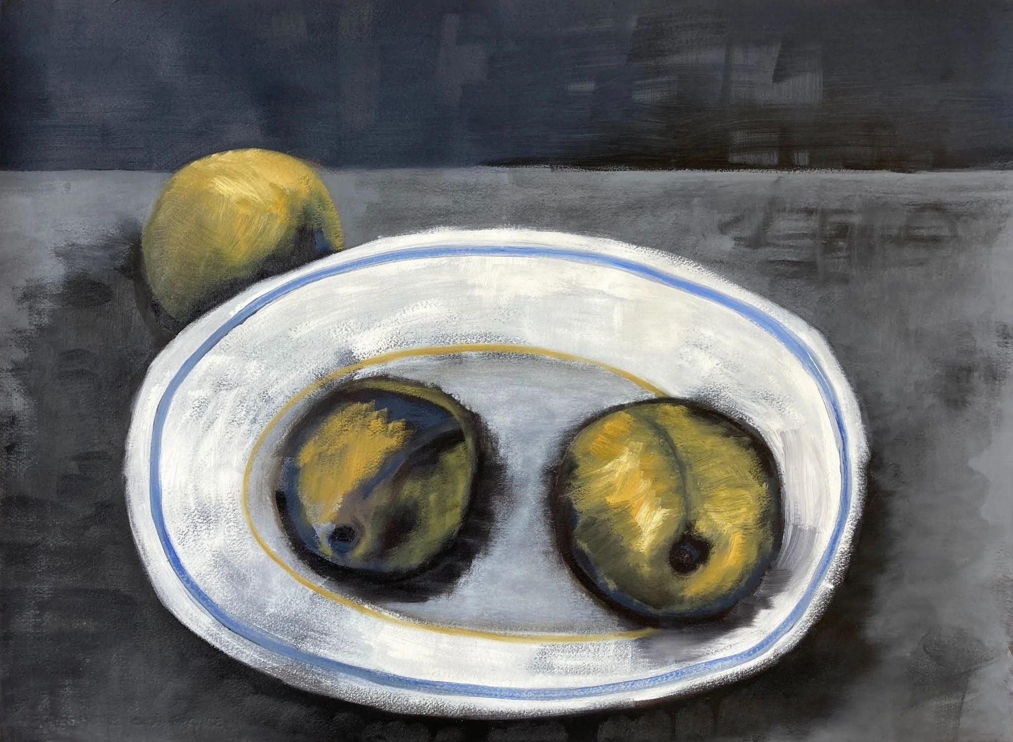 30x22 inches. -  Acrylic, Oil and Wax on Paper