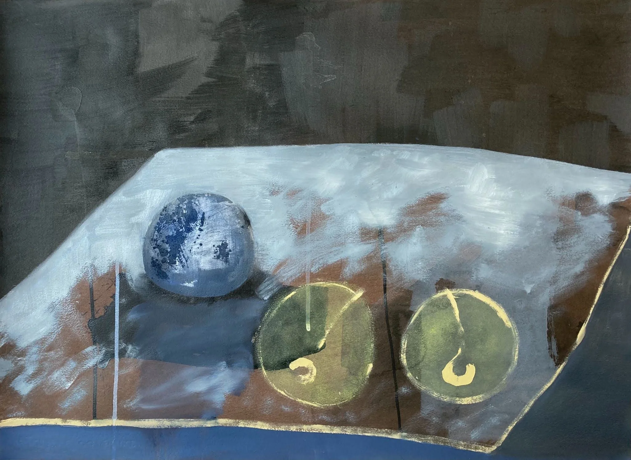 30x22 inches. -  Acrylic, Oil and Wax on Paper