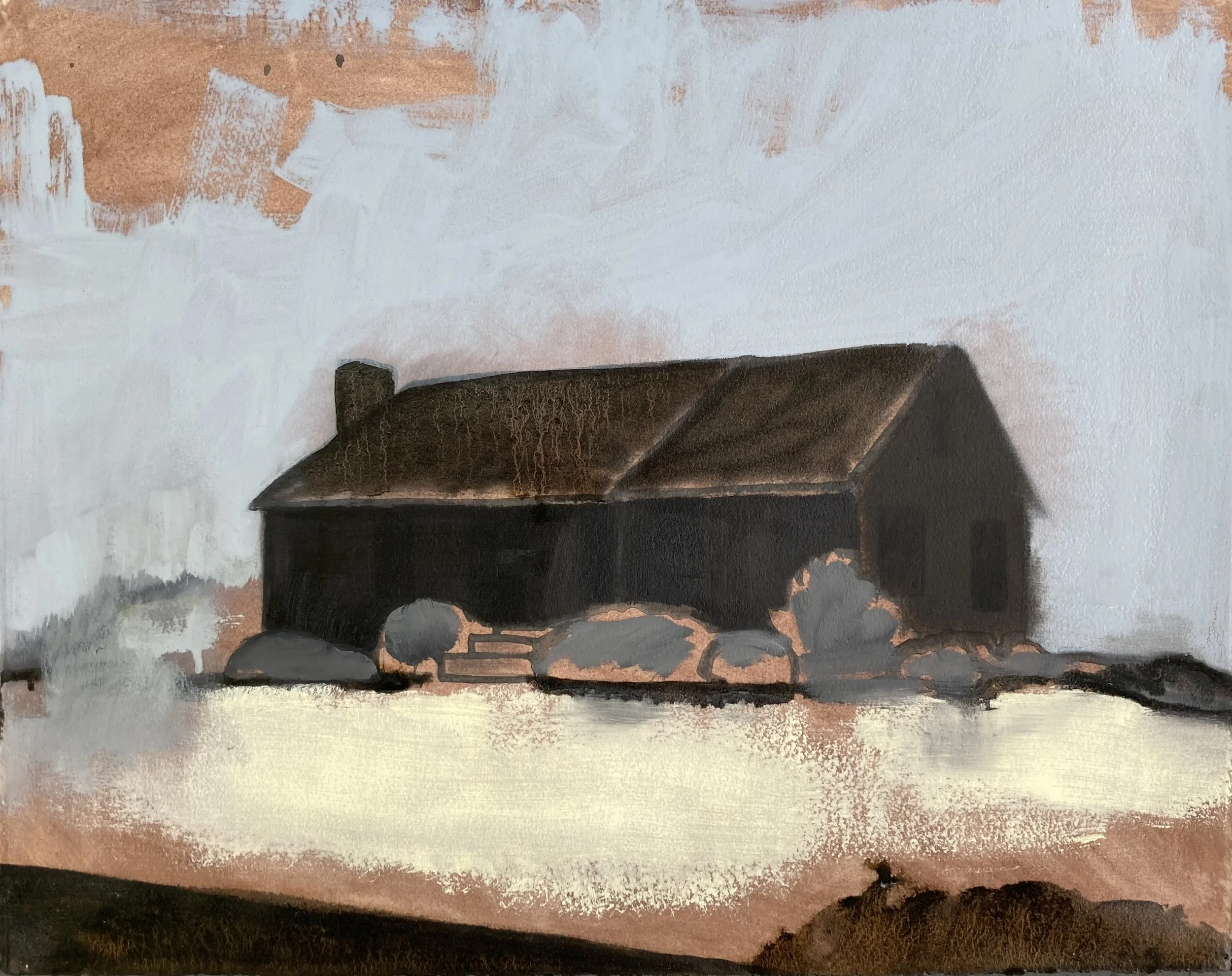 Graphite, Oil Paint, and Ballpoint Pen on toned Arches paper. -  20.5x16 inches