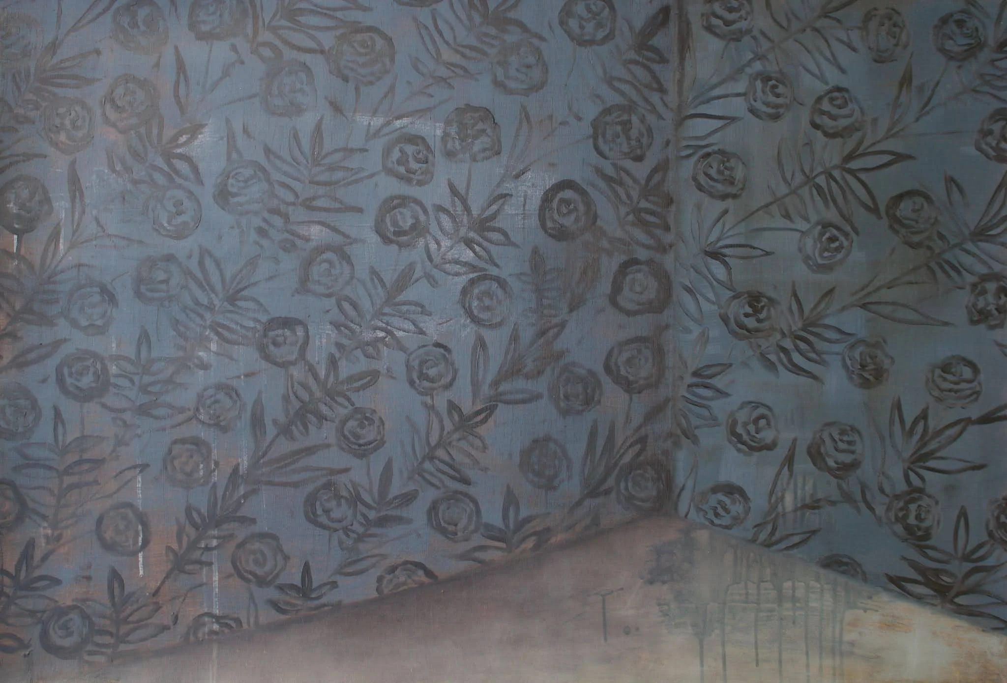 Memory ∙ 43x30 inches  ∙ Acrylic, Charcoal, Oil and Wax on Paper 
