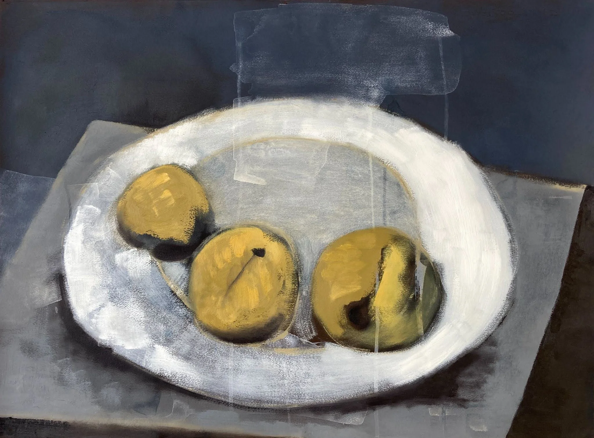 30x22 inches. -  Acrylic, Oil and Wax on Paper
