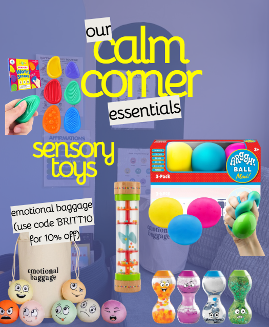 Here are the toys and books I recommend for a calm corner/emotional regulation station!