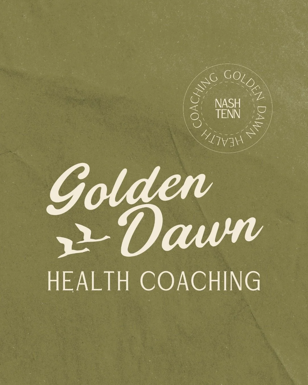 New semi-custom brand kit: Golden Dawn Health Coaching.

It&rsquo;s soft, sun-kissed, and calm, with a bird mark, a script logo, and a coastal color palette. Made for health coaches, but it works for any wellness brand (nutritionists, yoga teachers, 