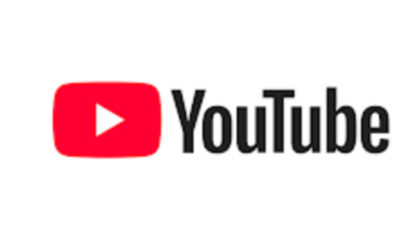 YouTube logo with red play button and black text