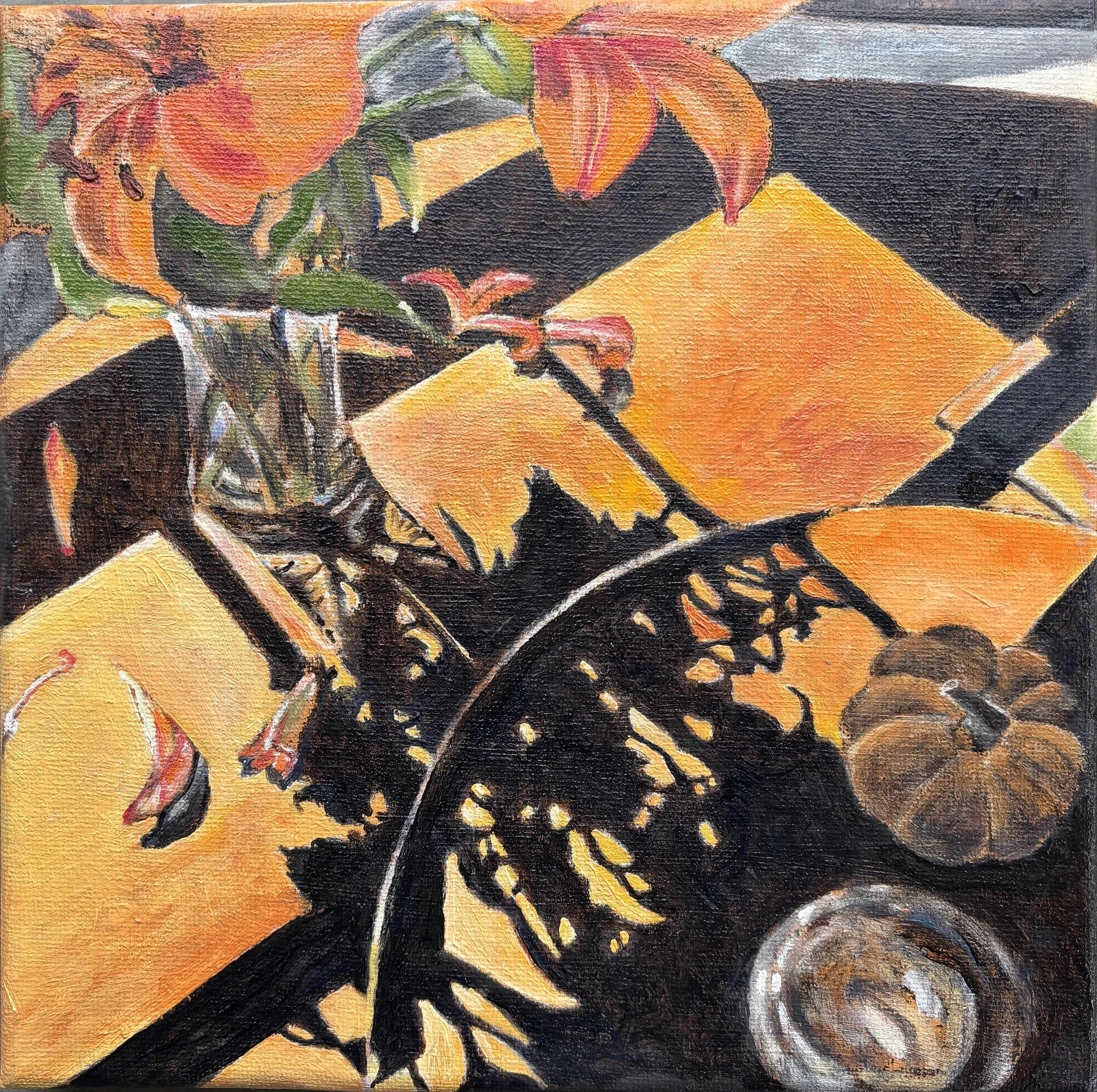 Shadow with Lily - Oil 8" x 8"