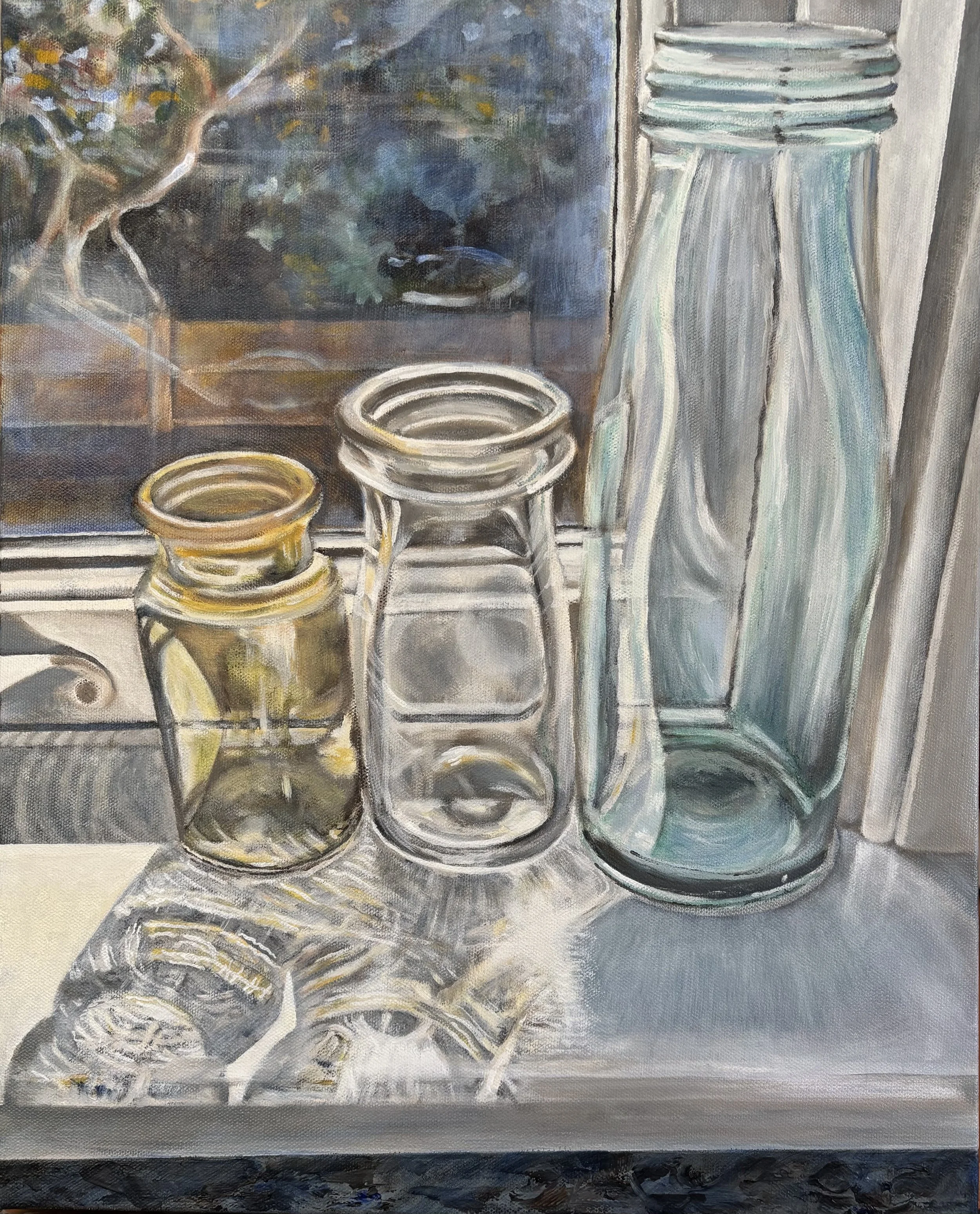 Glass in Window - Oil 16" x 20"