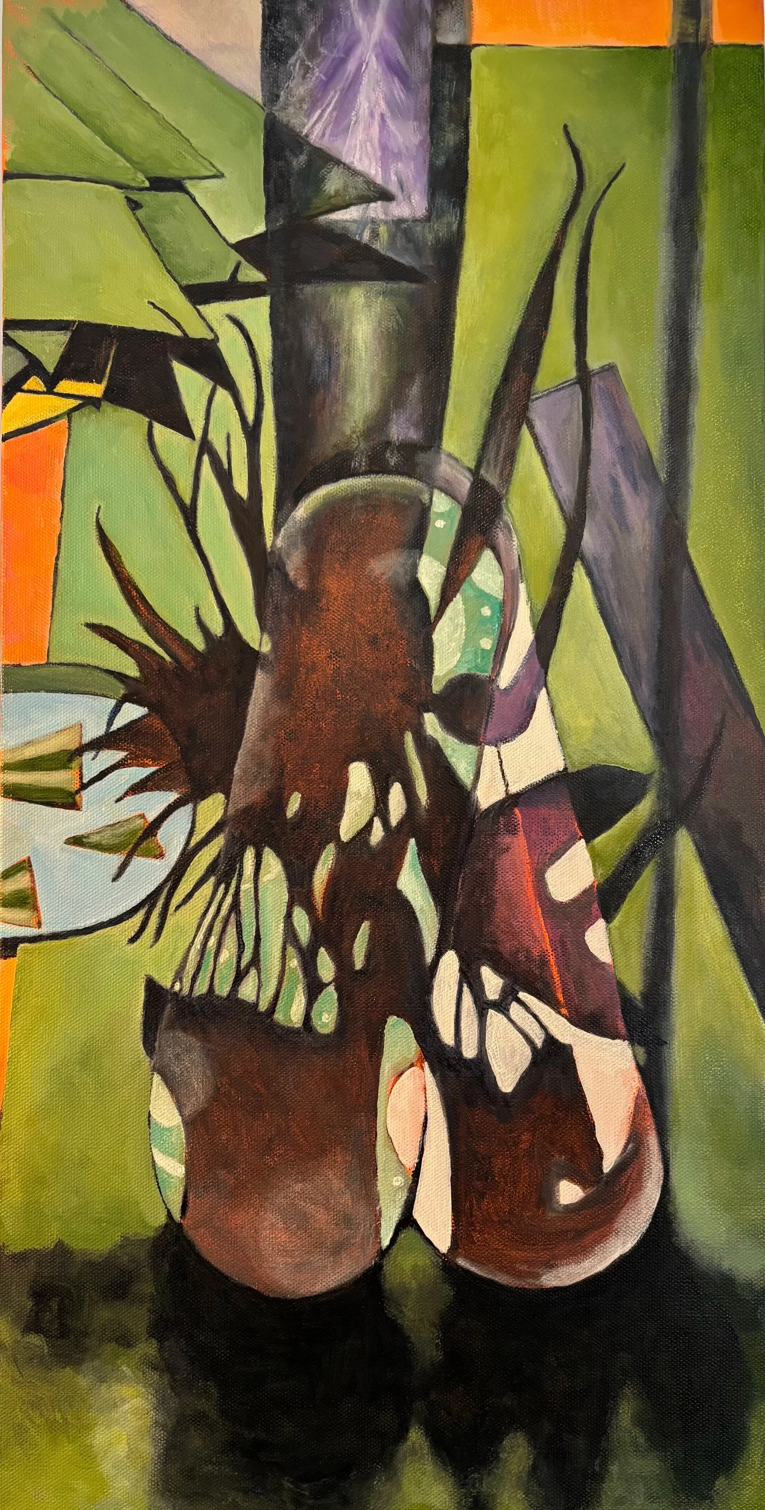 Shadow Collage - Oil 12" x 24"