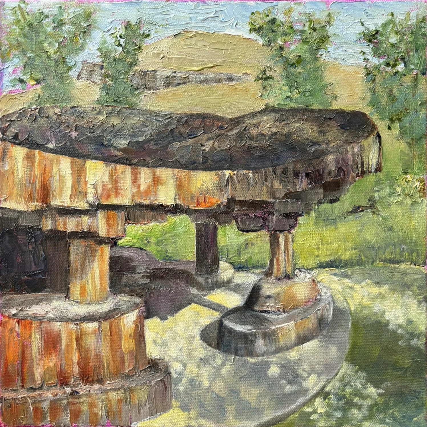 Xylem Plein Air, Tippet Rise - Oil 12" x 12"