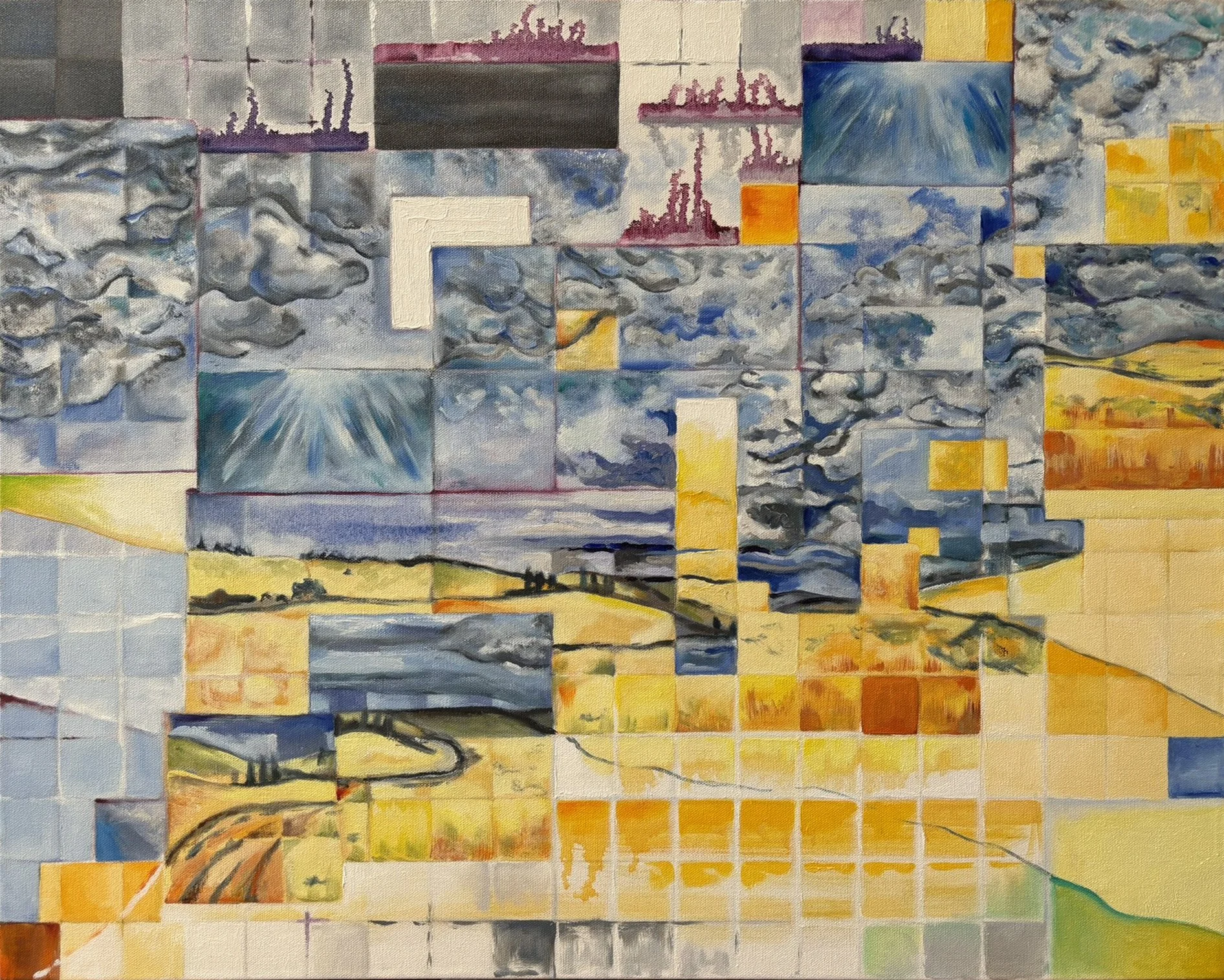 Montana Landscape Deconstructed - Oil 24" x 30"