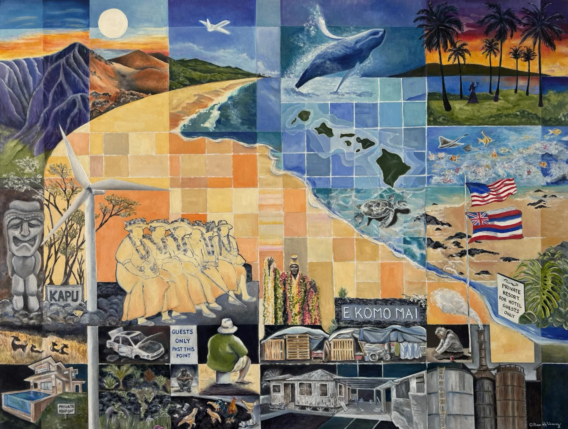 E Komo Mai - Oil 30" x 40"