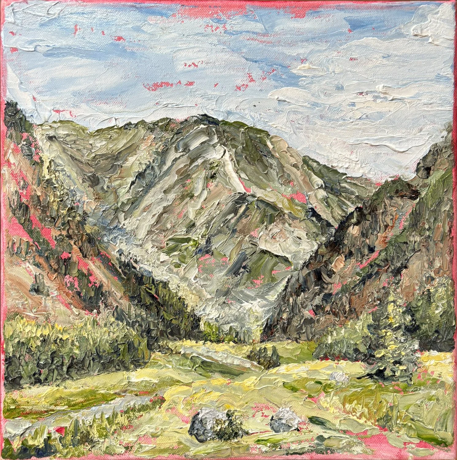 Rock Creek Parkside Campground Plein Air - Oil 12" x 12"