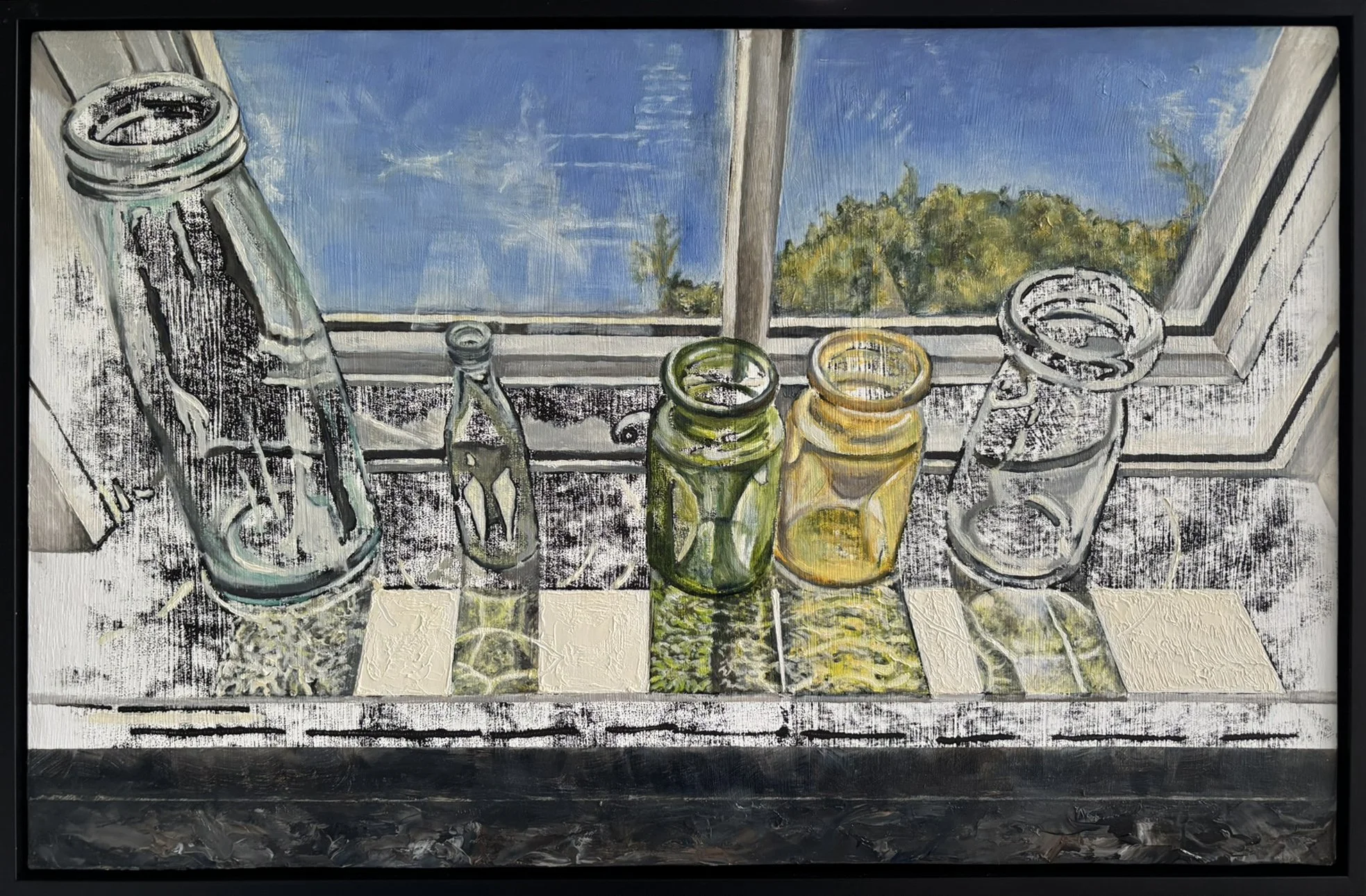 Glass Family - Oil 14" x 22"