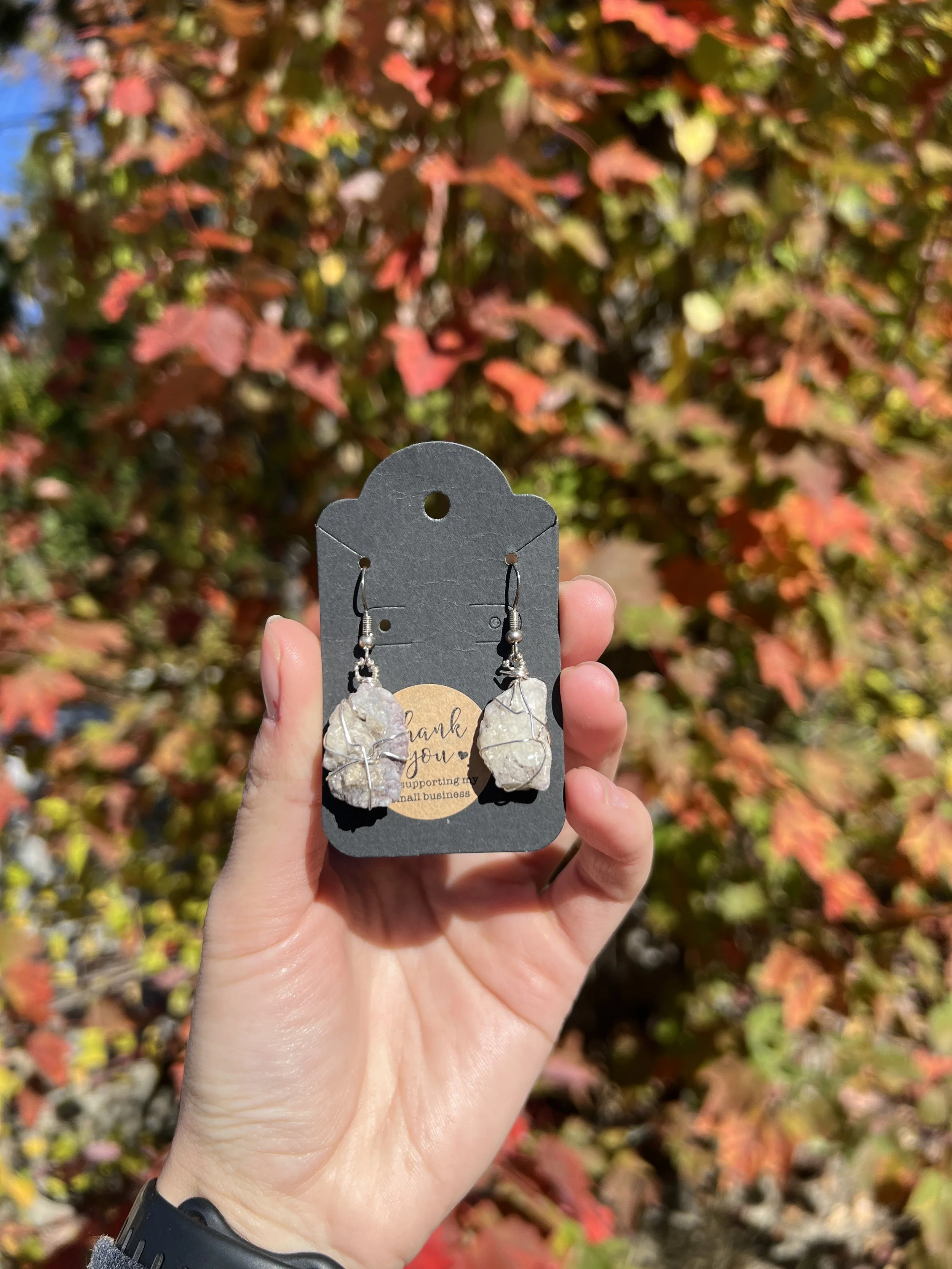 Purple Geode Earrings