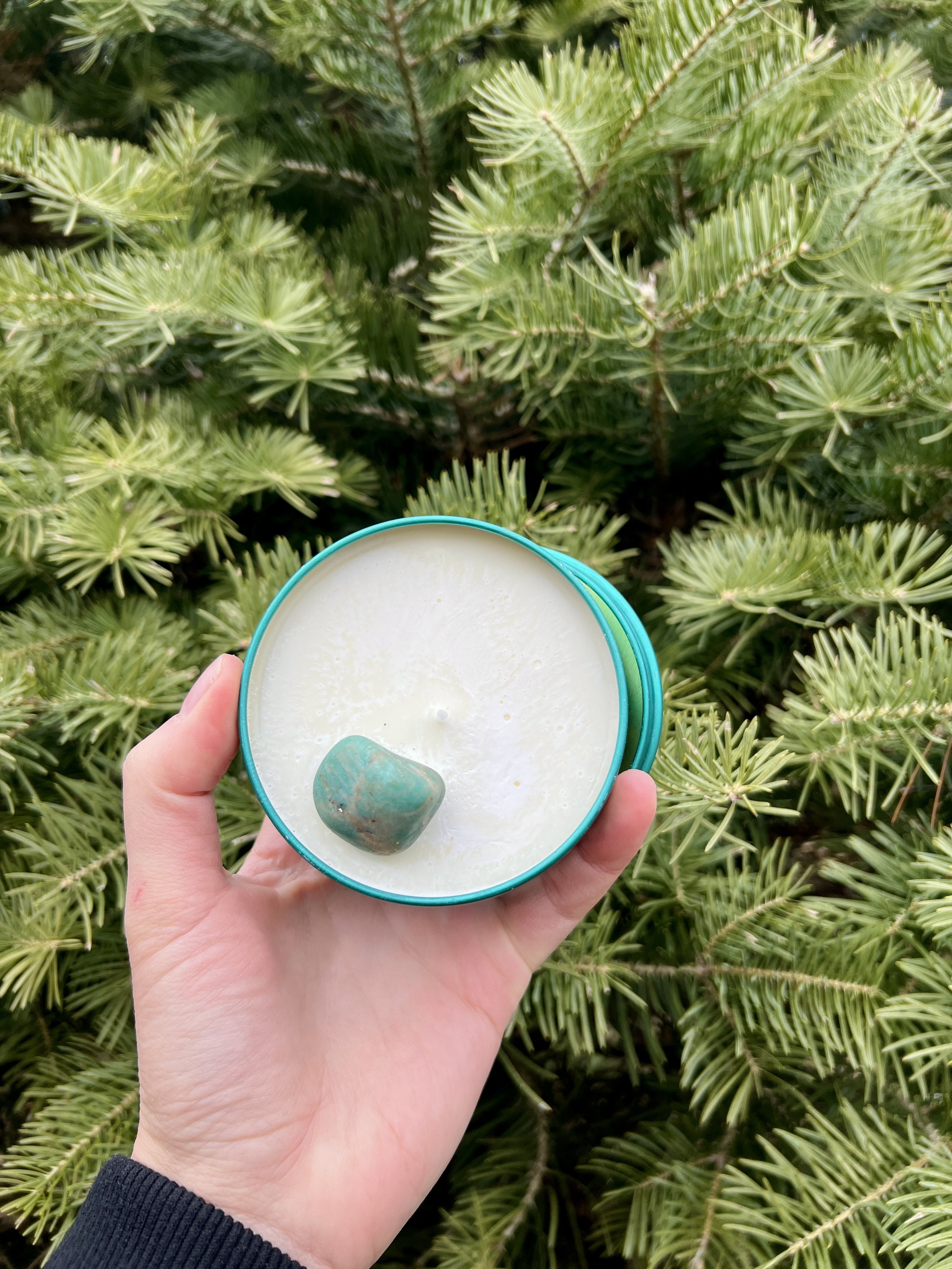 Amazonite Candle