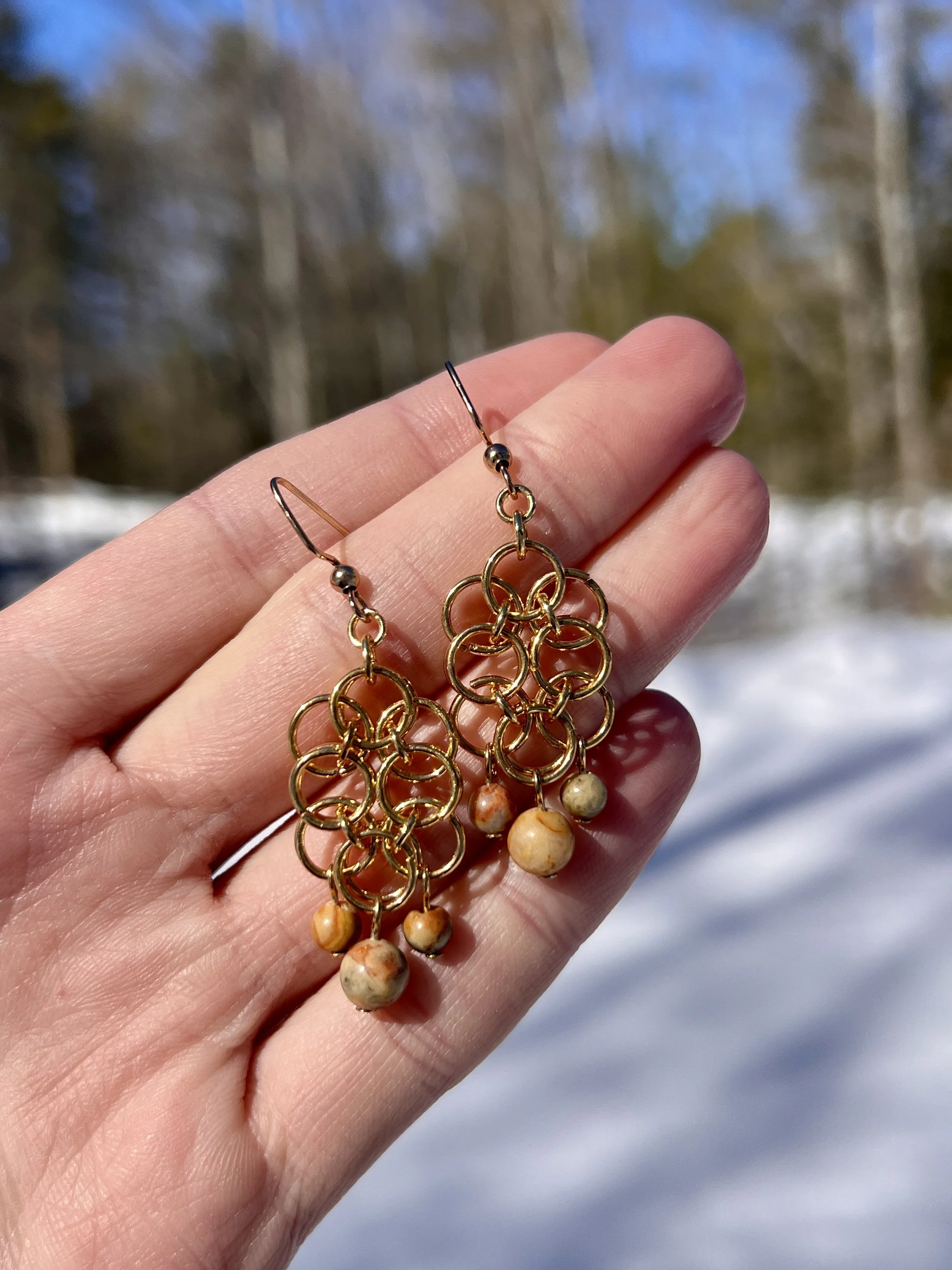 Chainmaille Chandelier Earrings