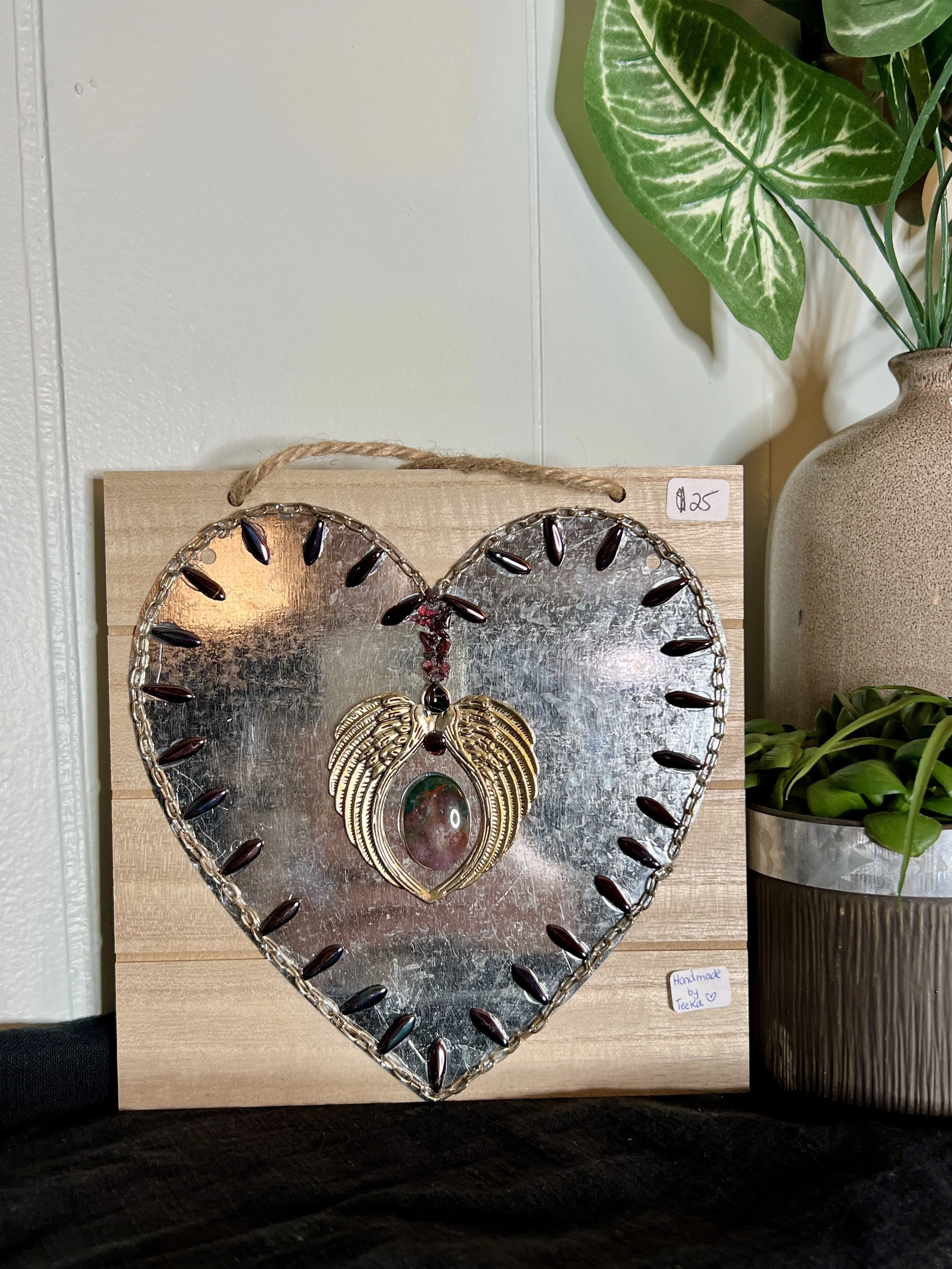 Heart & Angel Wings Art