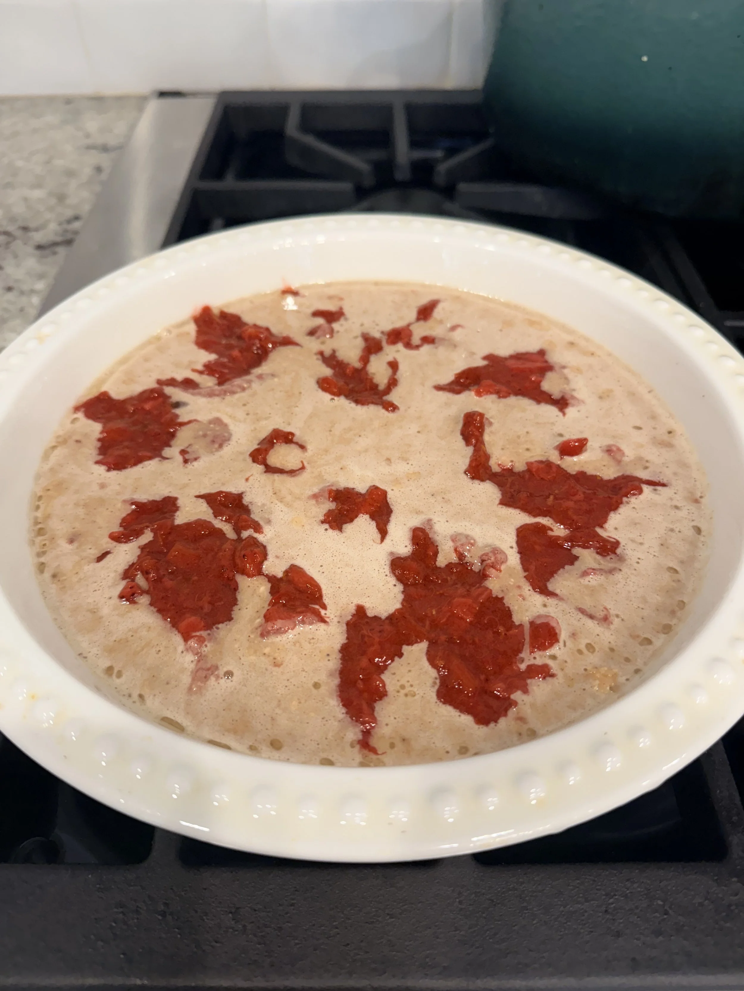 Strawberry Rhubarb Spoon cake