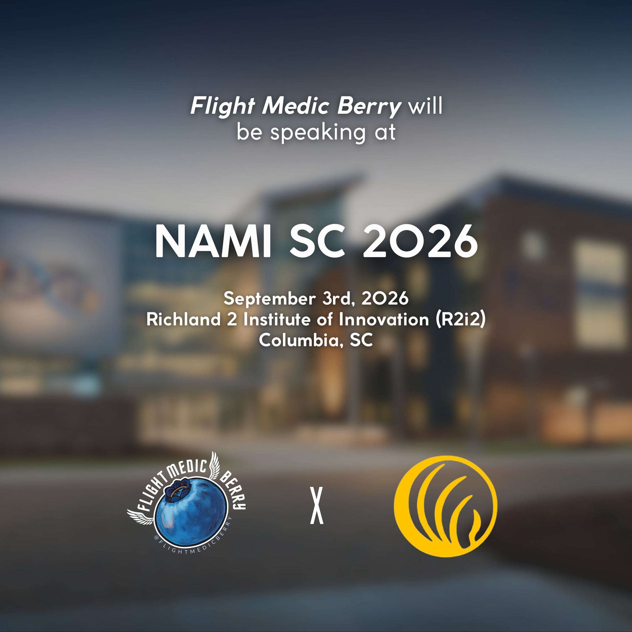 Flight Medic Berry will be Speaking at The NAMI SC 2026 Conference