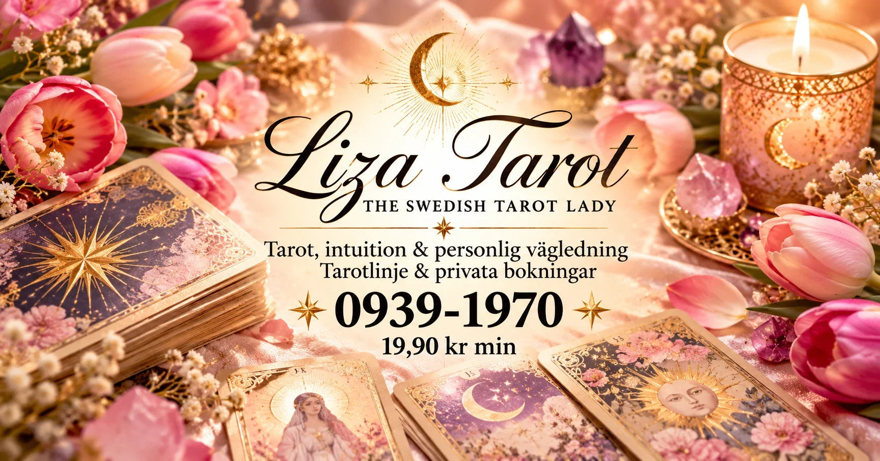 Liza Tarot The Swedish Tarot Lady Tarotlinje 0939-1970 Och Bokningar