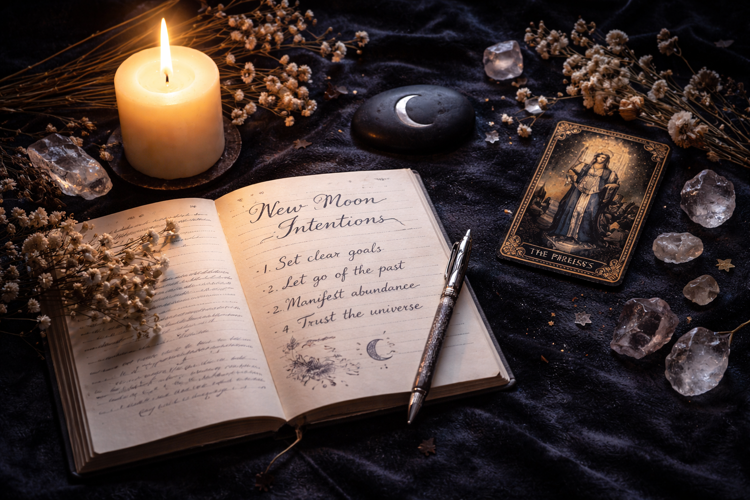 Nymåne 2026 – ritual för manifestation och alla datum du behöver