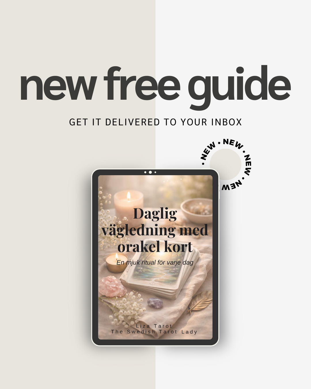 Daglig vägledning med orakel kort Liza Tarot eBook freebie
